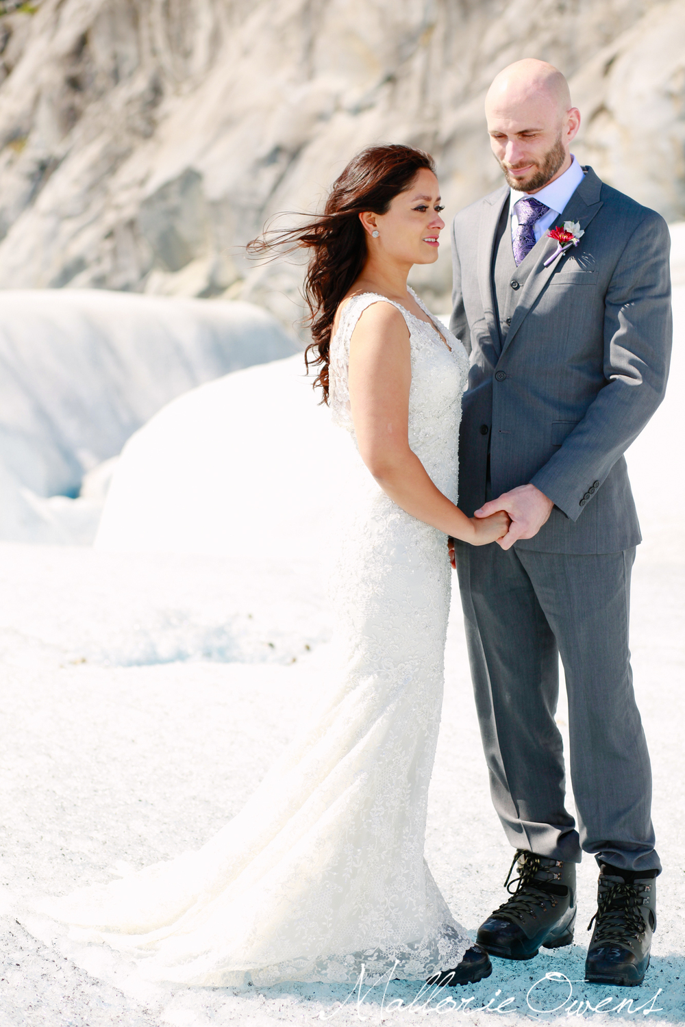 Wedding on Mendenhall Glacier in Juneau, Alaska | MALLORIE OWENS