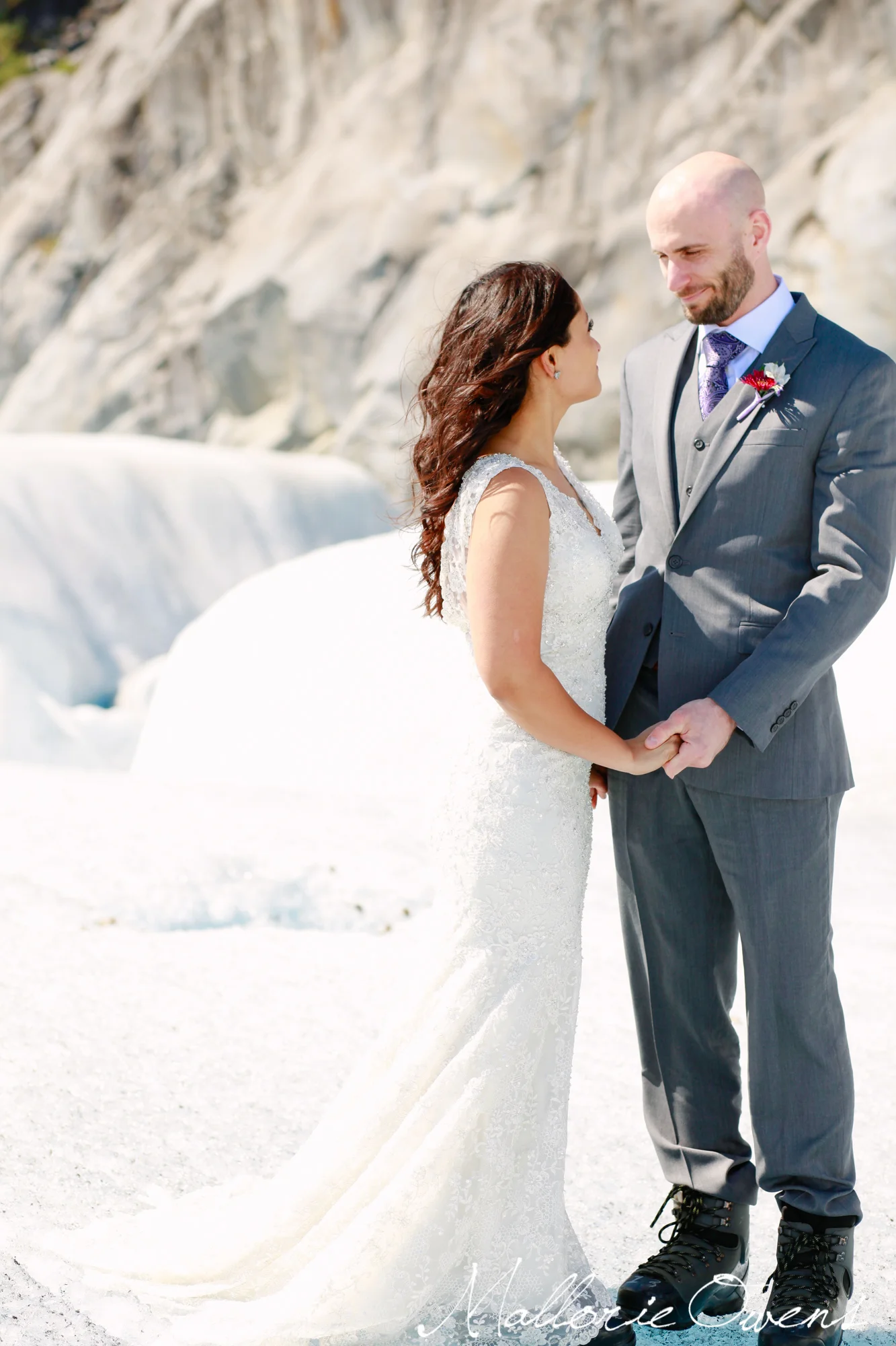 Wedding on Mendenhall Glacier in Juneau, Alaska | MALLORIE OWENS