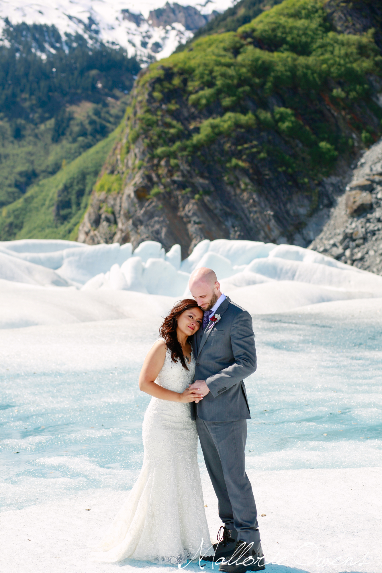 Wedding on Mendenhall Glacier in Juneau, Alaska | MALLORIE OWENS