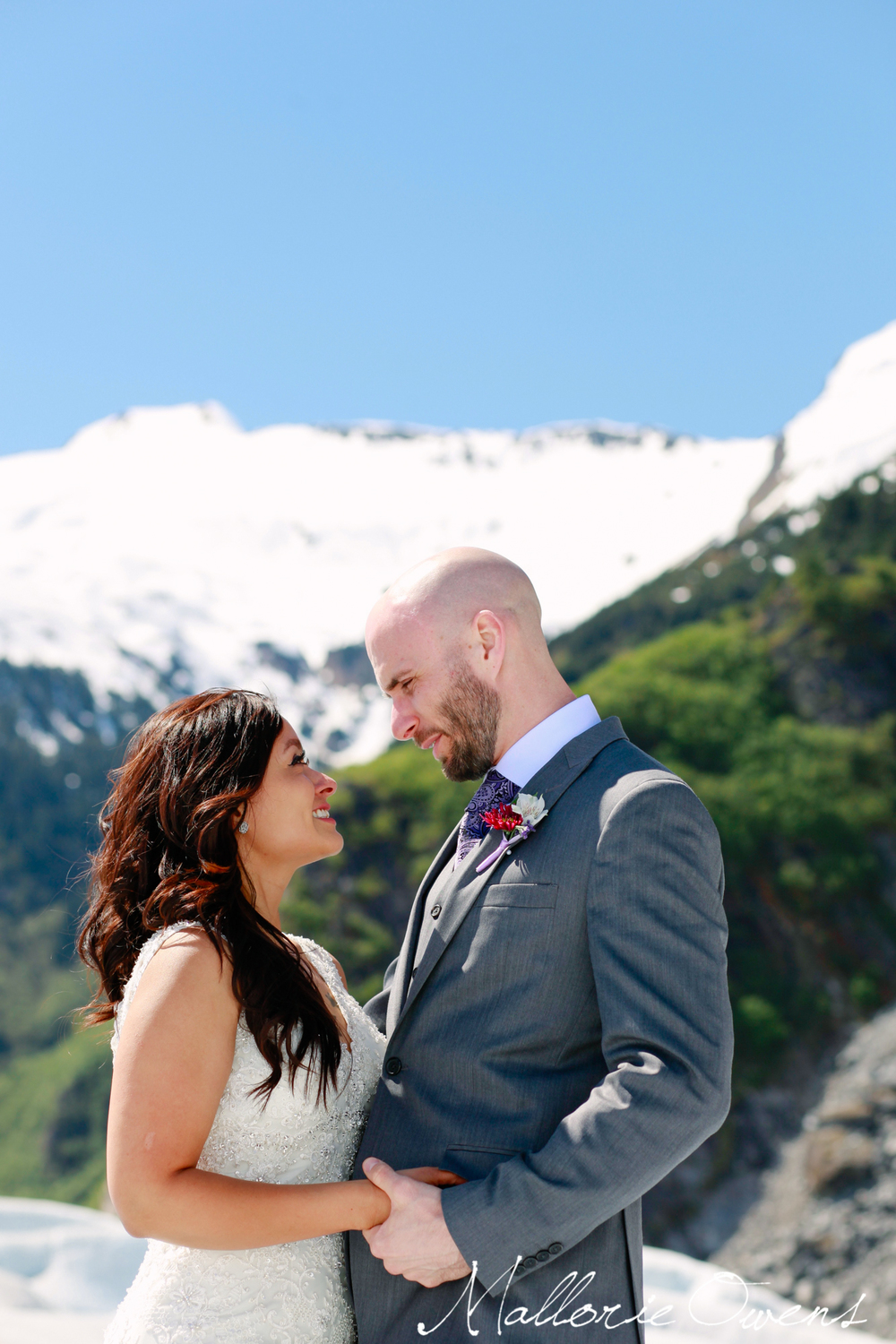 Wedding on Mendenhall Glacier in Juneau, Alaska | MALLORIE OWENS