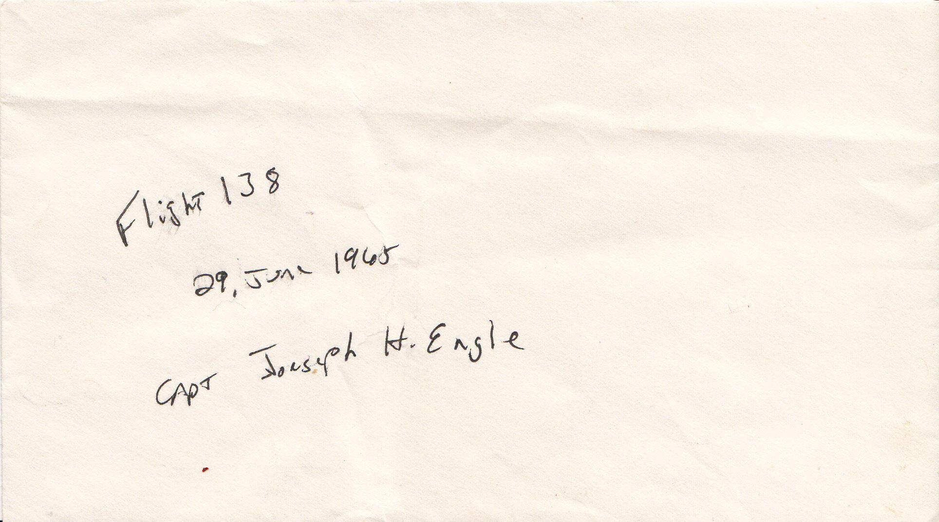The original envelope this bill was stored in for decades.