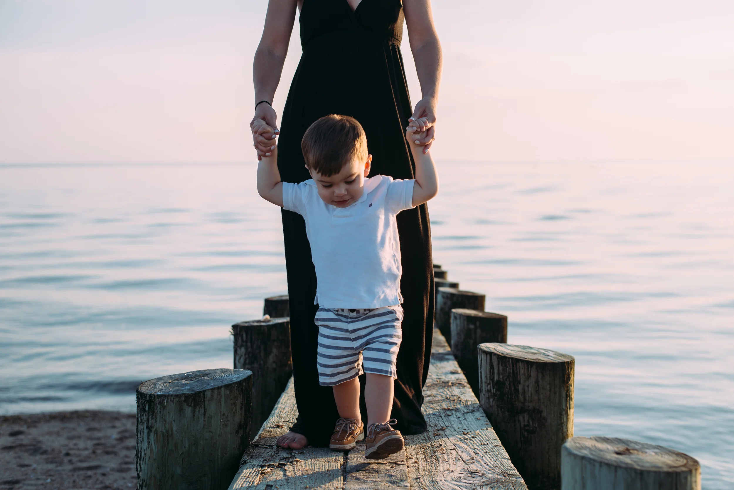 Julie + Zach, Cornfield Point Family Session