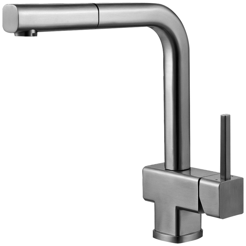 Astini Elmo Brushed Stainless Steel Pullout Rinser Kitchen Sink Mixer Tap HK79 