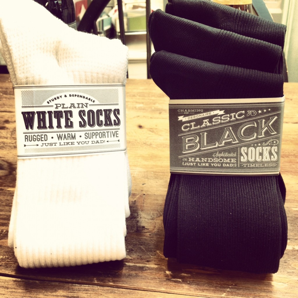 Is your Dad more on the rugged side? Why not make some beer and a pair of white socks a little more special with our free matching labels?