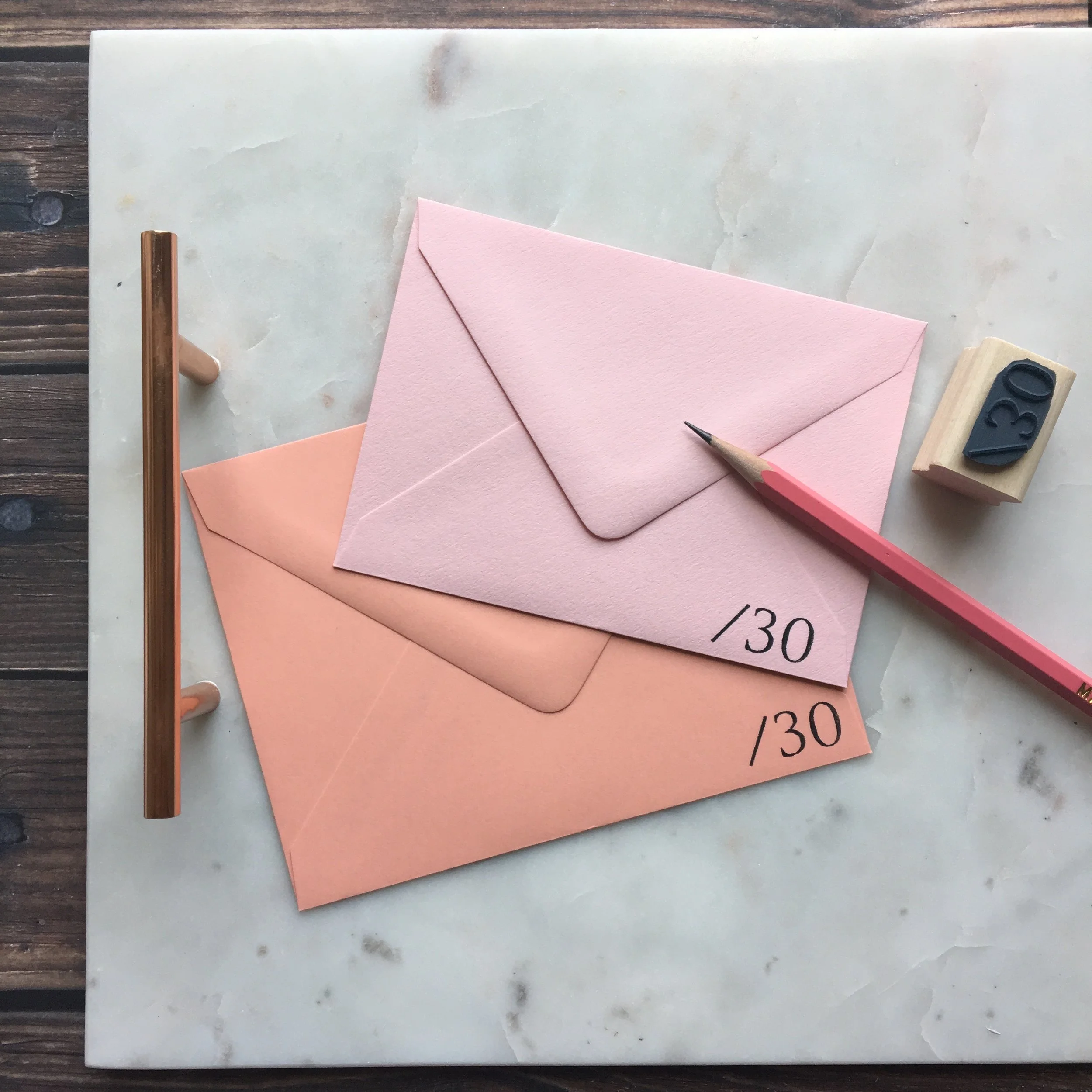 Mail More Love rubber stamp