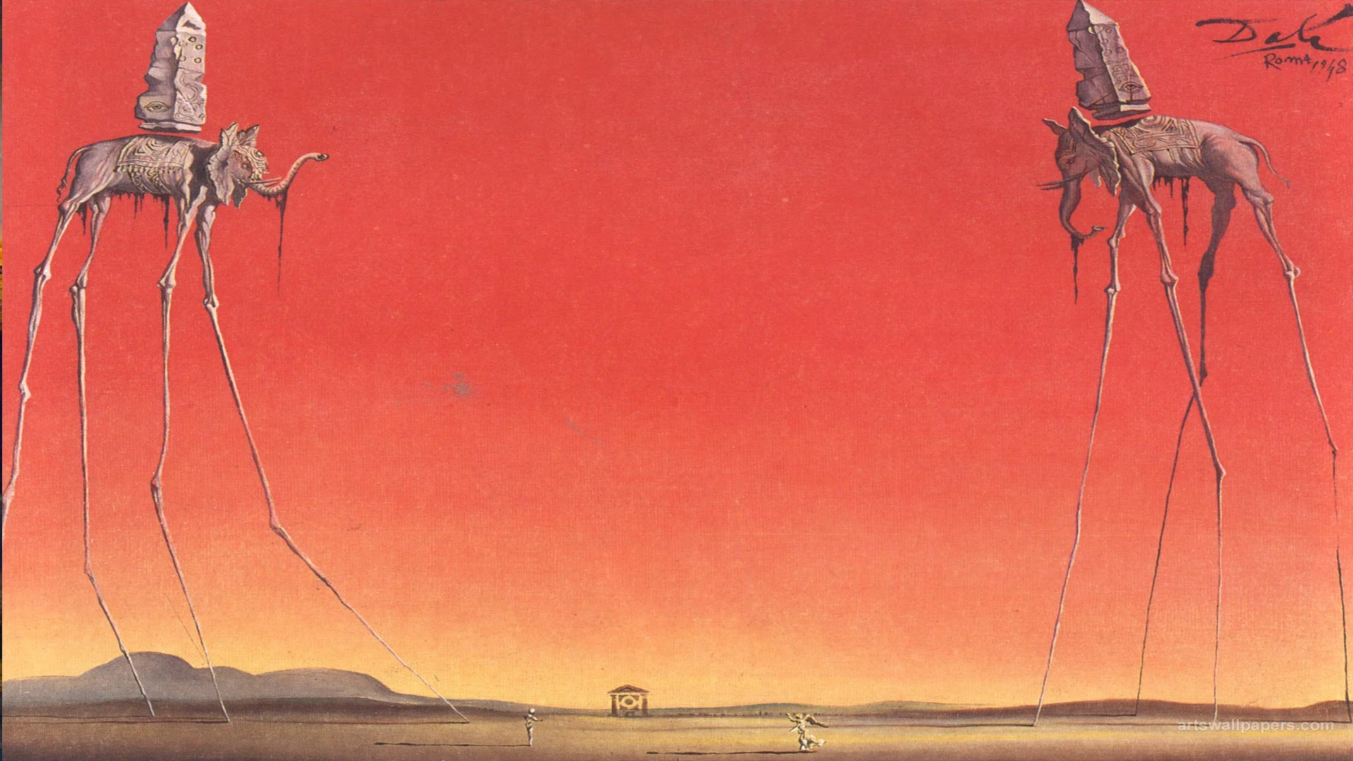  Salvador Dalí, The Elephants (1948)