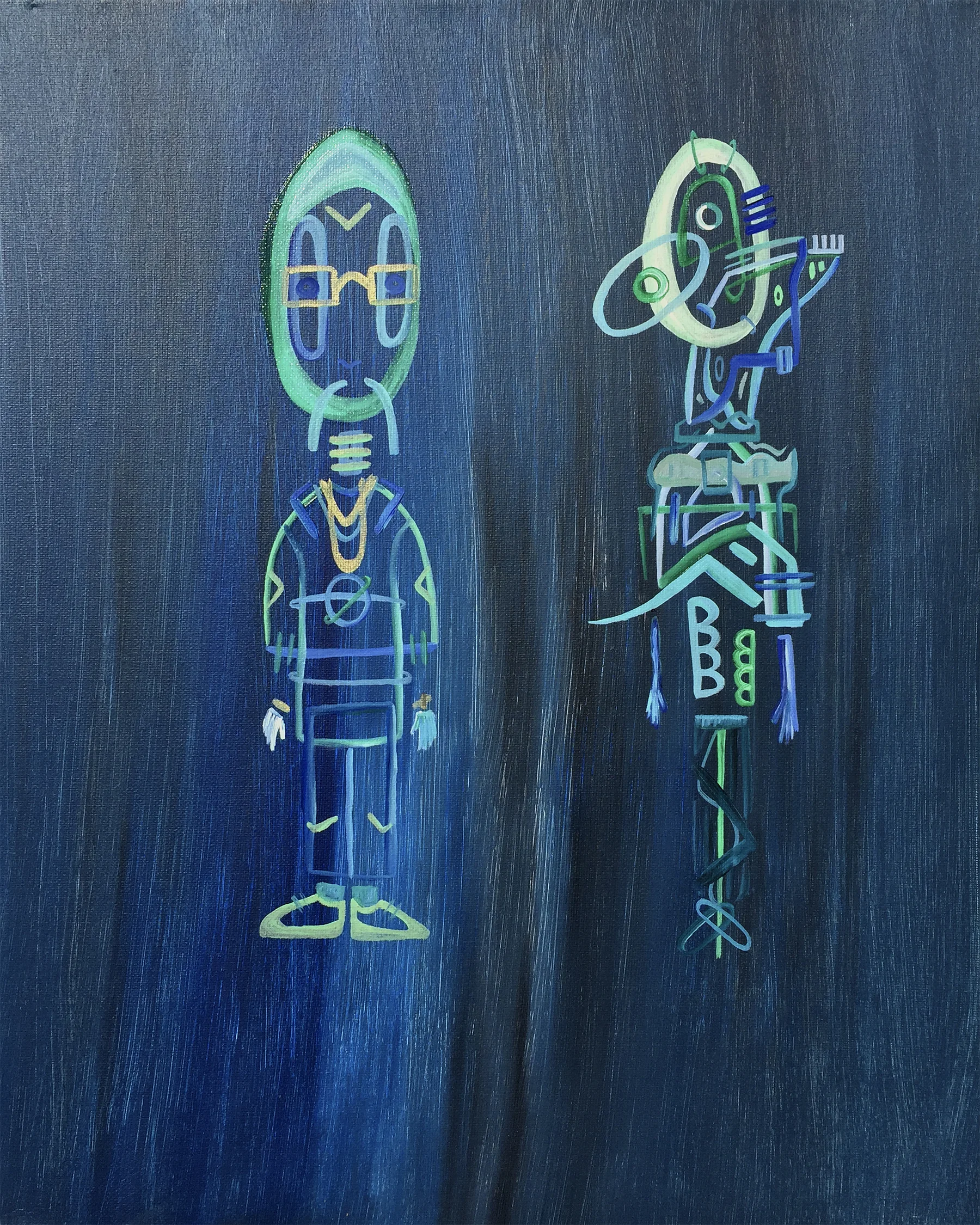 UNNAMED TIME TRAVELERS [16" x 20"]