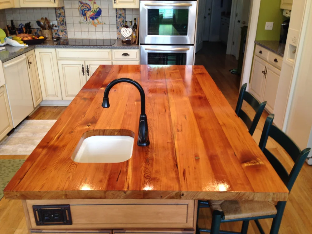 Reclaimed Pine Countertop Trotman Contracting Llc