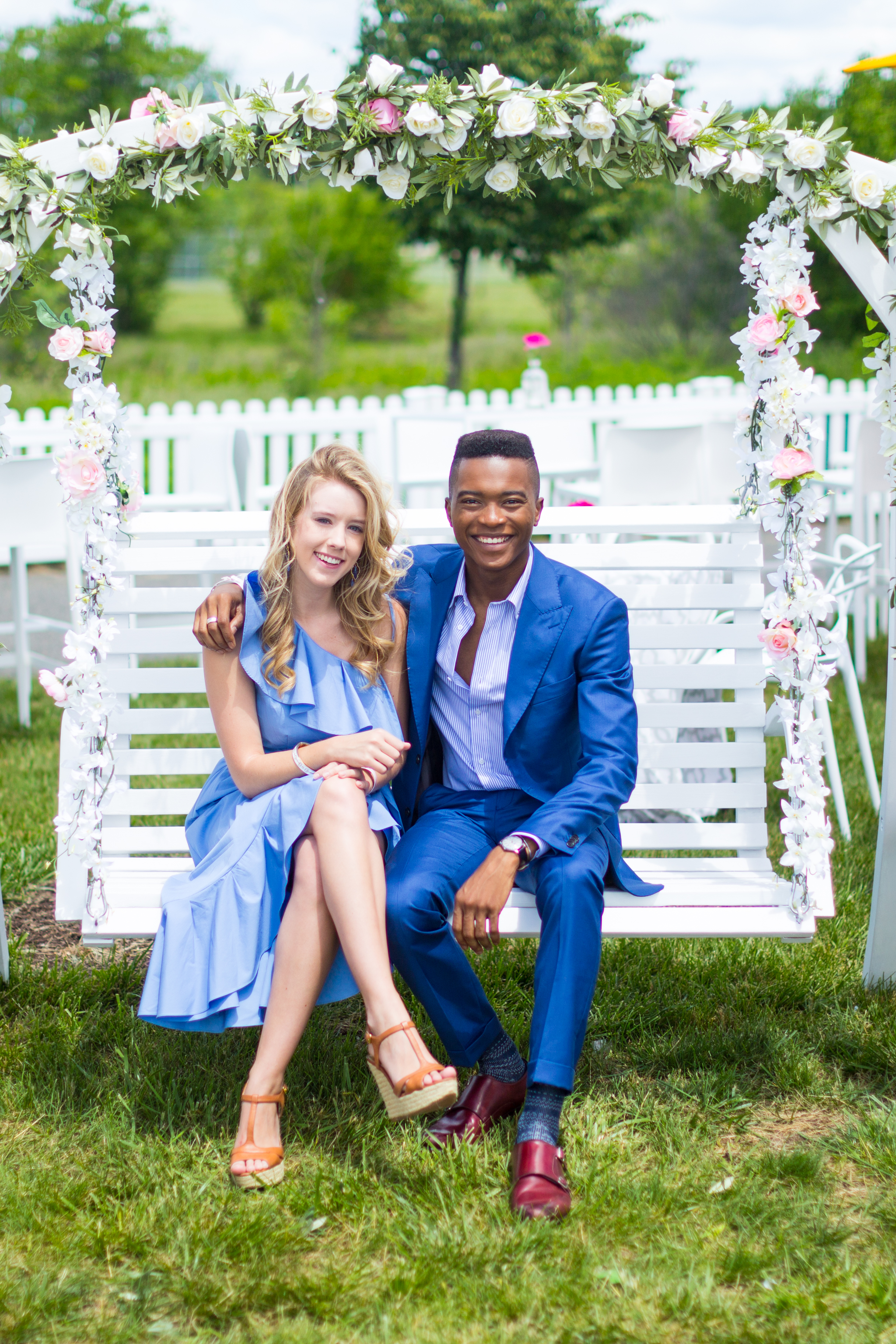 Veuve Clicquot Polo Classic NYC Summer Style Ruffled One Shoulder Blue Dress-15.jpg