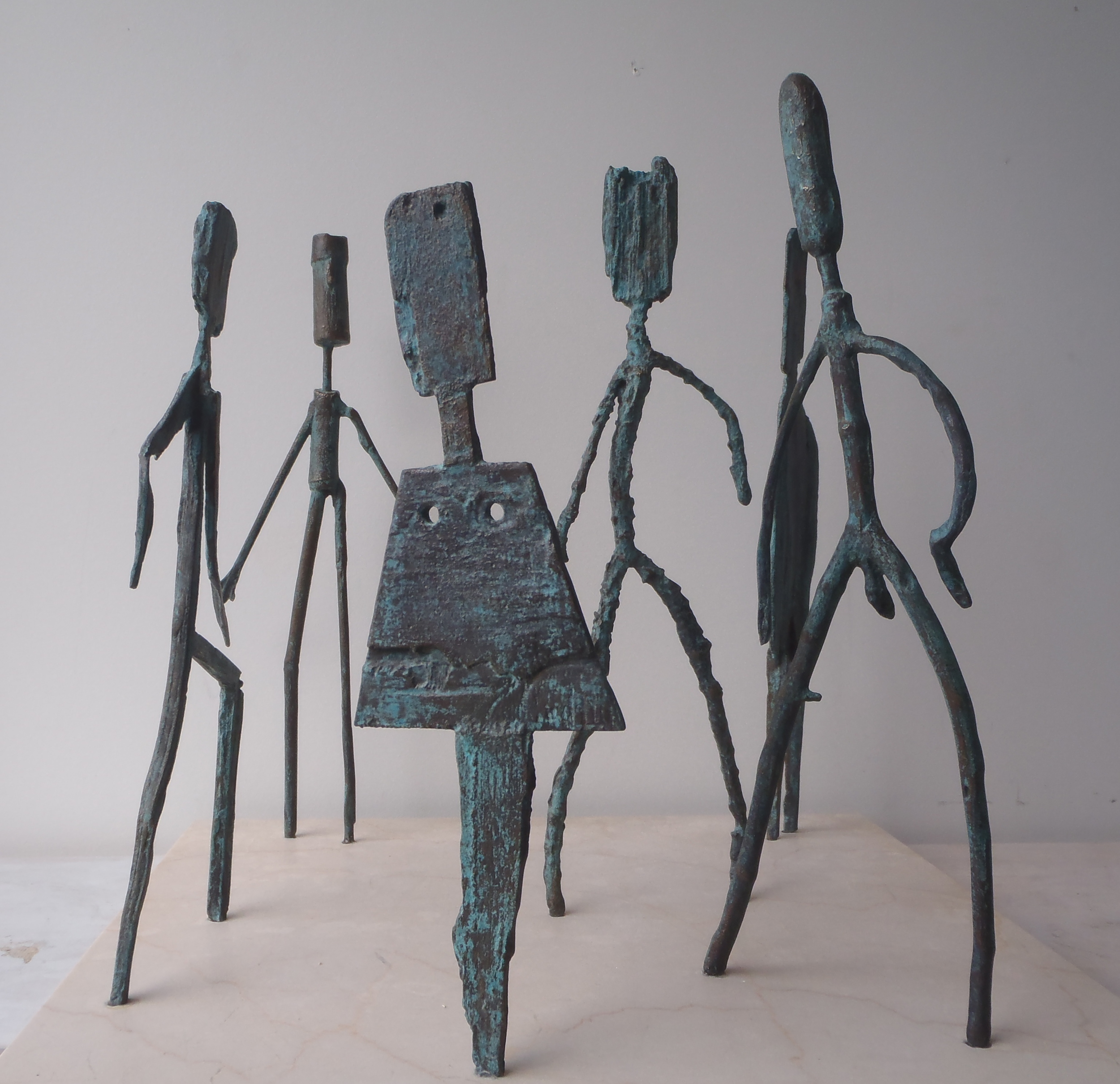 Bronze stick figures