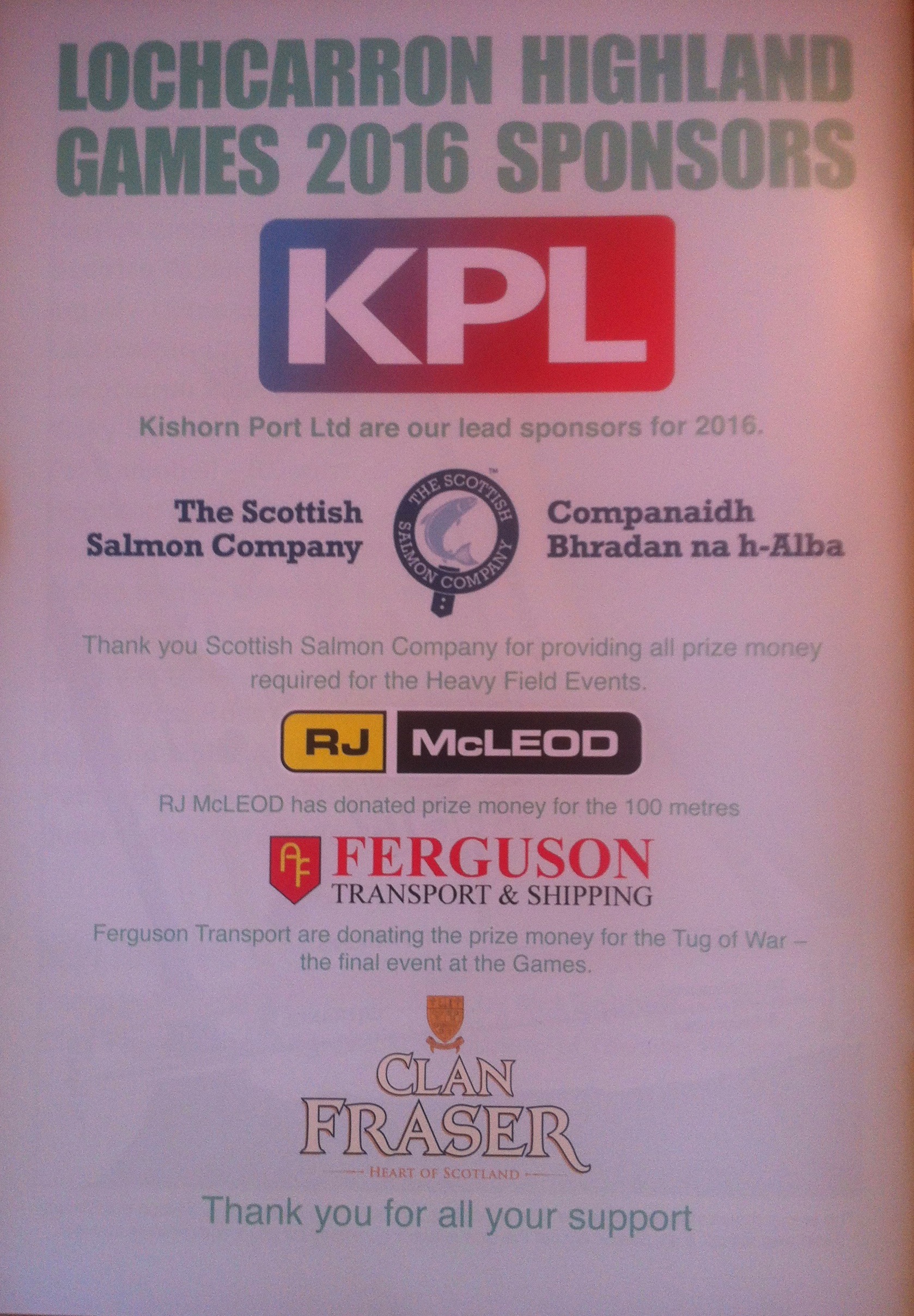 Our Main Sponsors