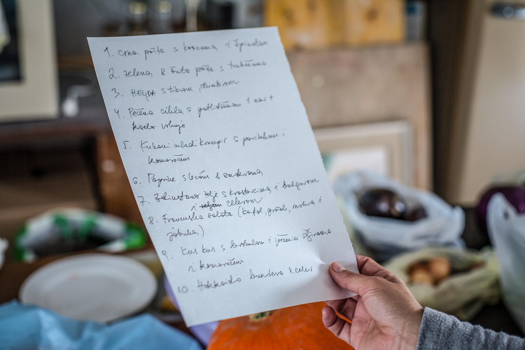 Menu kojeg se ne držasmo - kao i uvijek ;) Our menu we didn't quite follow- as always! ;)