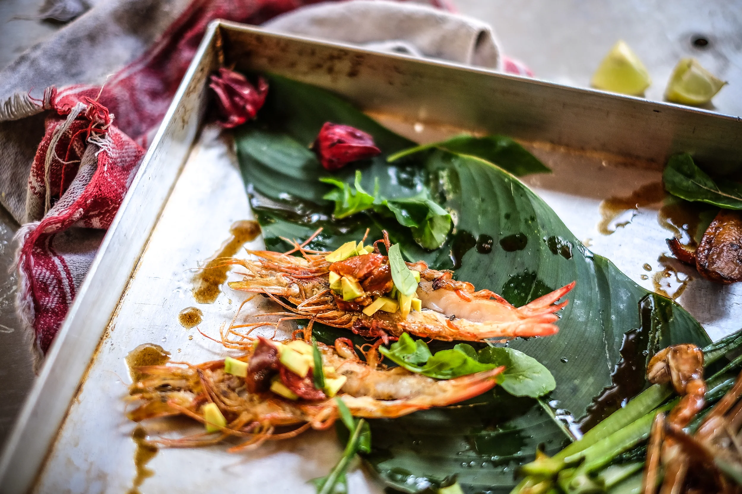 grilled prawns with ginger chilli ...