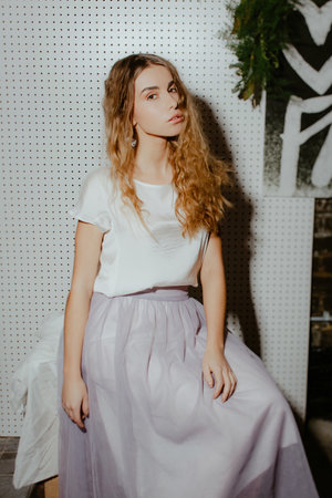 best gals skirt, lavender, maxi length 