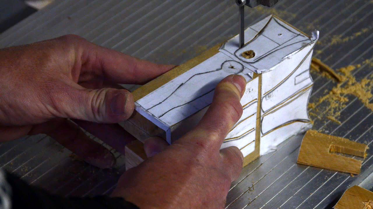 Cutting puppet parts on the bandsaw