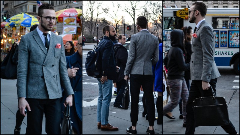 The Blazer, Track Pants and a Tote Bag,