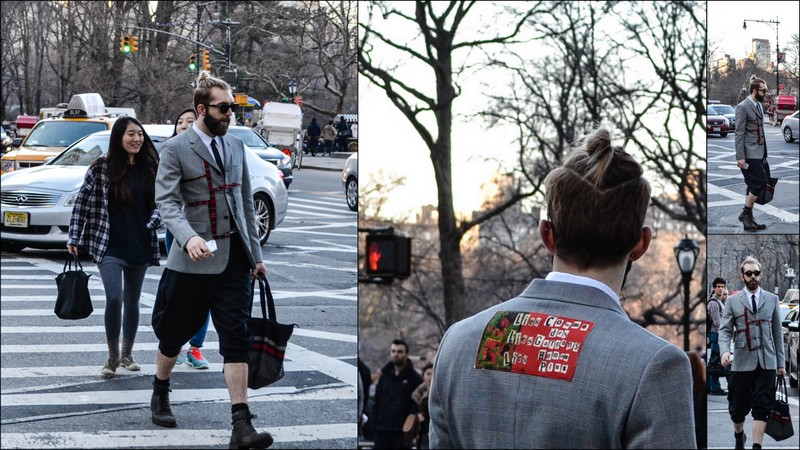 Stylish Gent: Cropped Hammer Pants, the Patchwork Blazer and Tote Bag
