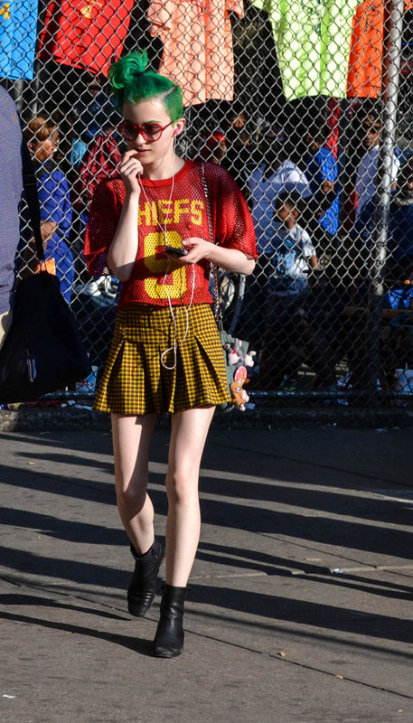 The Joker plays (American) football in this funky ensemble