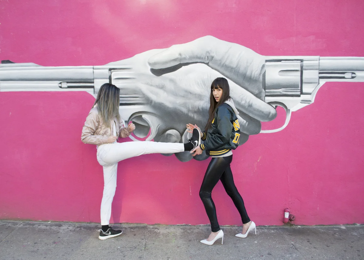 Everyone wants her jacket. w/ Justine