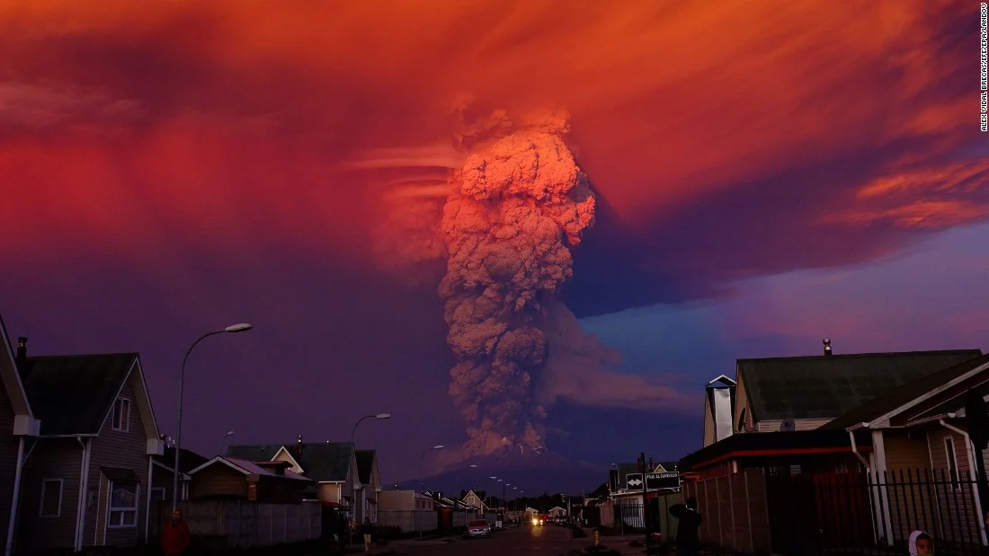 3. Smoke rises from the Calbuco volcano near Puerto Montt, Chile. It was the volcano’s first eruption in more than 40 years, and nearby residential areas were evacuated.