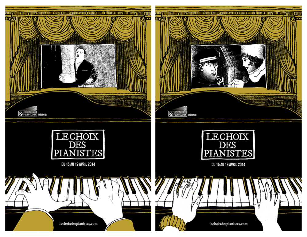 Les affiches officielles du choix des pianistes , par Todd Stewart.
