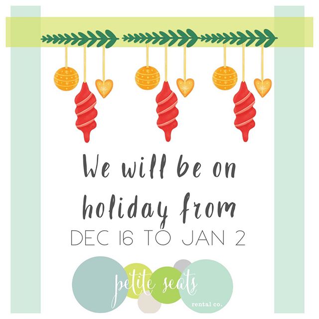 We need a BREAK and I need to spend time with my babies, so we won&rsquo;t be taking any orders between December 16 to January 2, 2020. 🎄