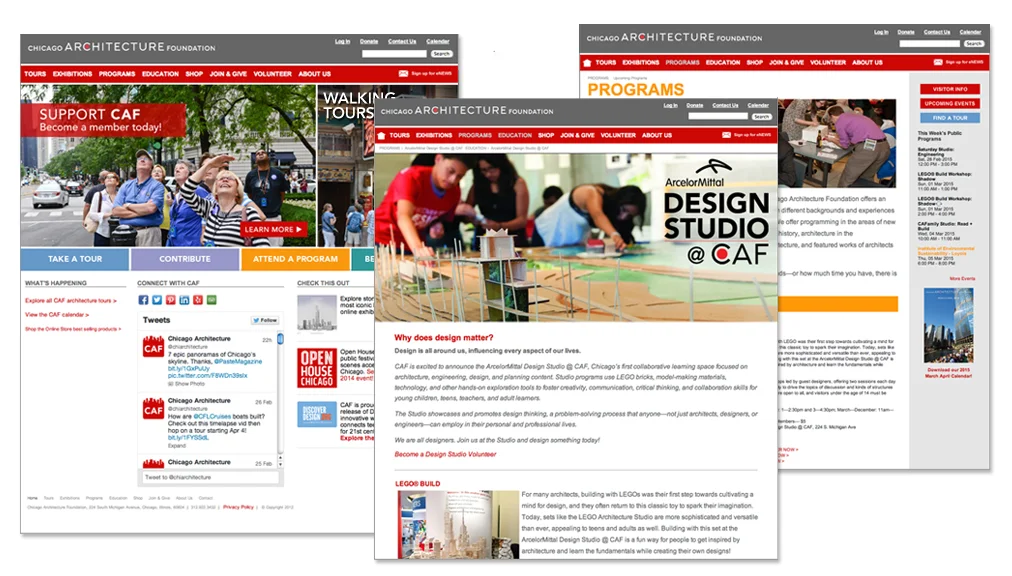 CAF Website | design, layout and photography