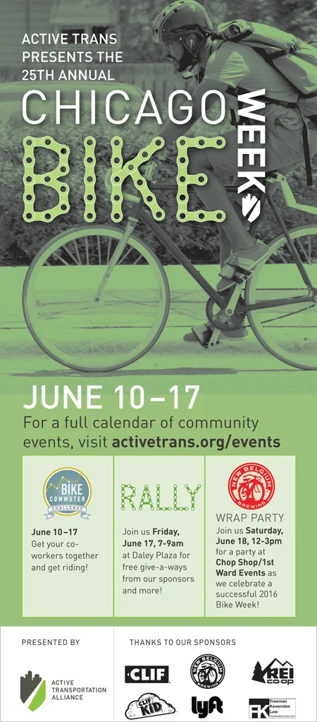 Chicago Bike Week rack card / design and production