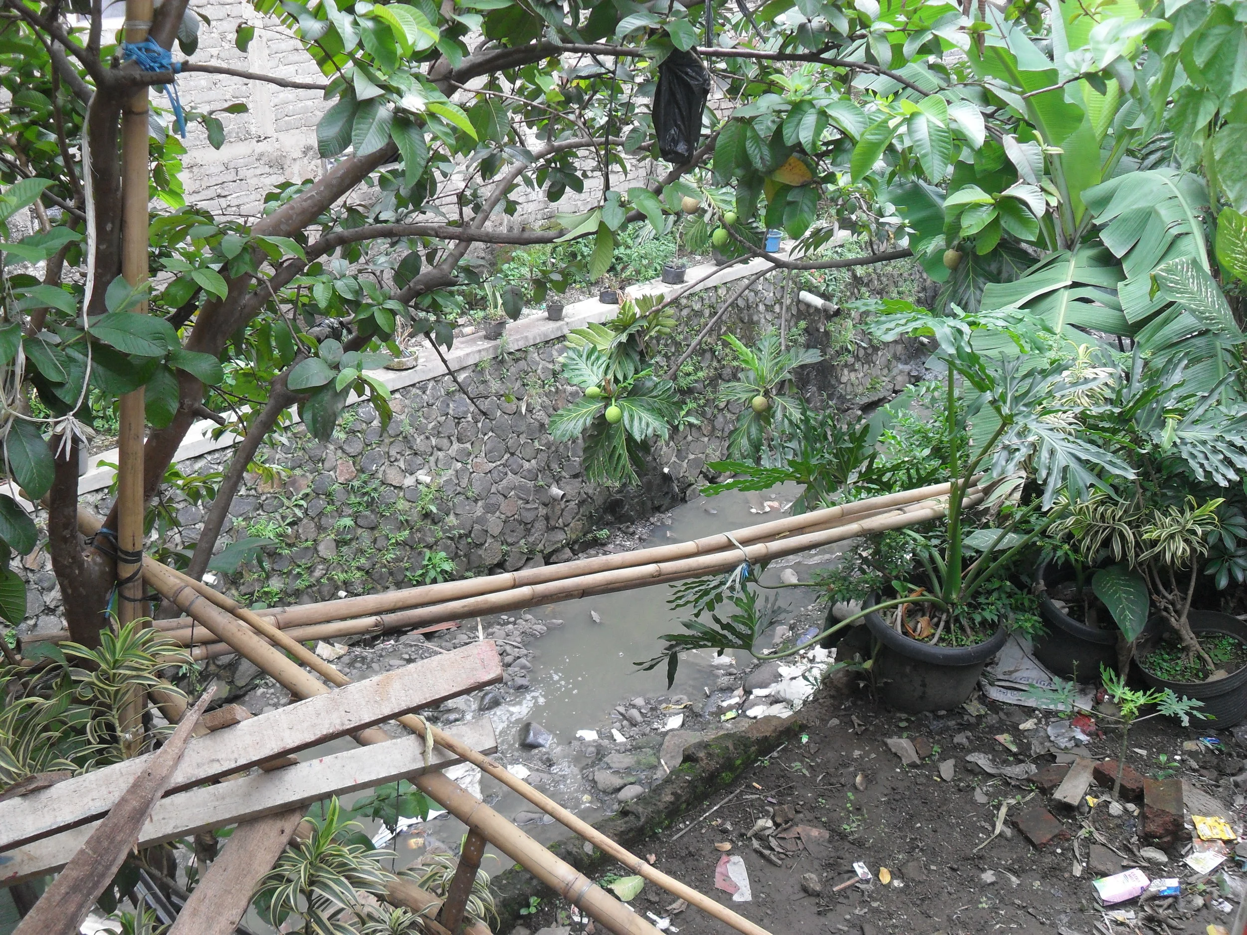 An example of polluted water in Bandung, Java