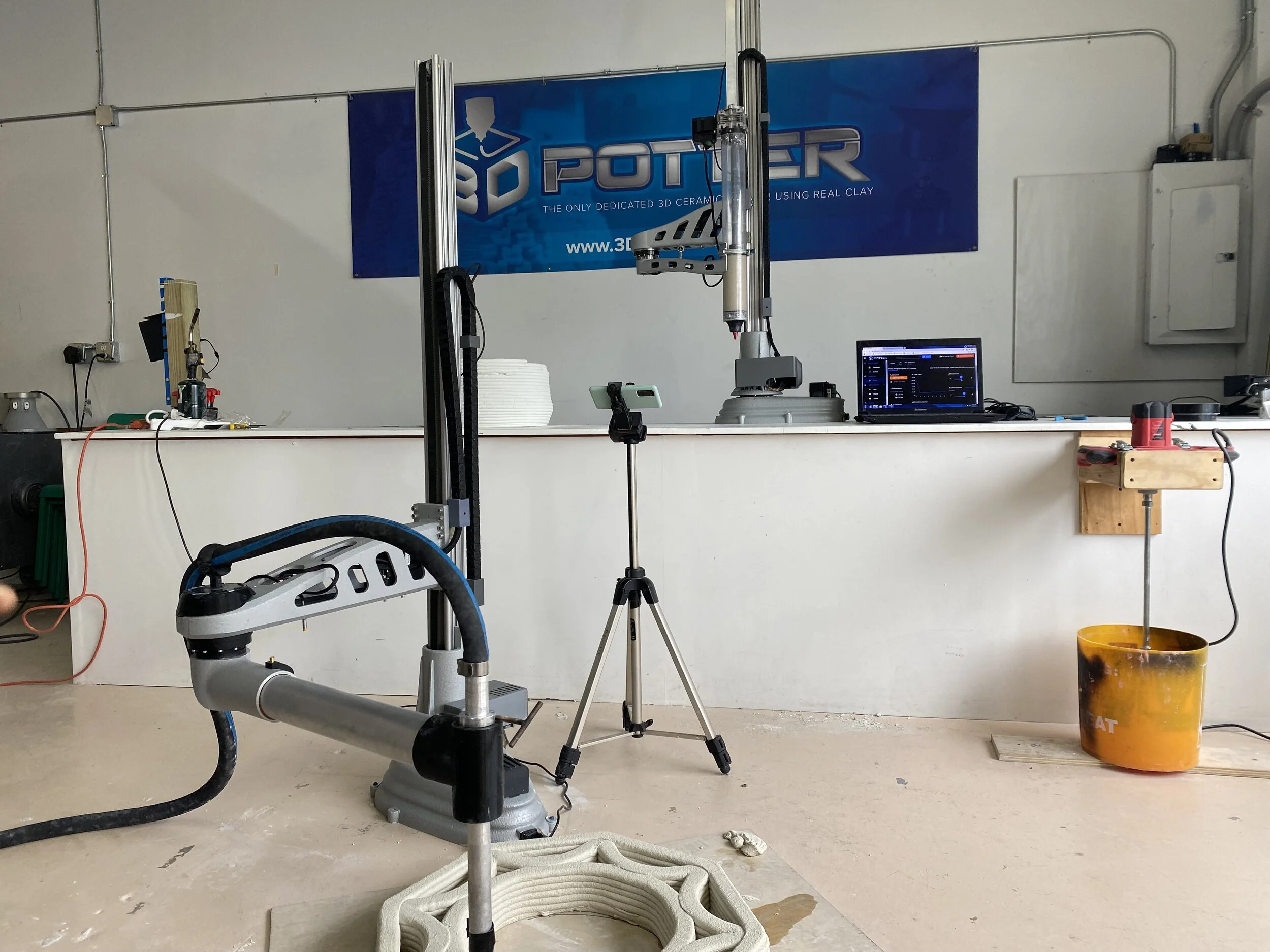 3D Printing Cement — 3D Potter Real Clay 3D Ceramic Printers