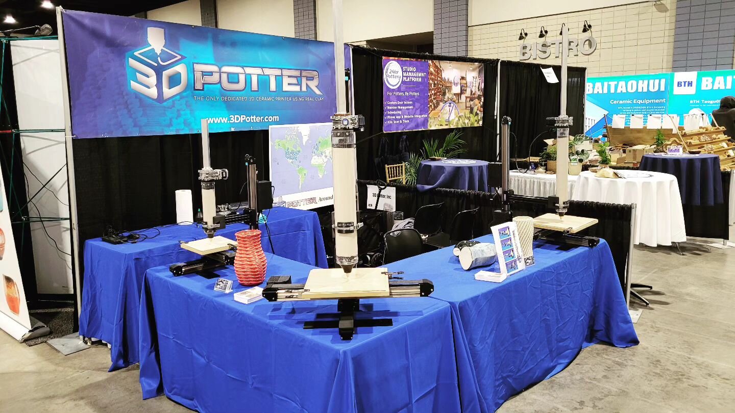 We are at NCECA in Richmond Virginia! Come say hi to us for the next three days! March 20, 21, 22. We will be printing all three days for the whole convention. 
https://3dpotter.com/ 
#clay #ceramic #ceramics #pottery #potter #3dprinter #3dprinting #