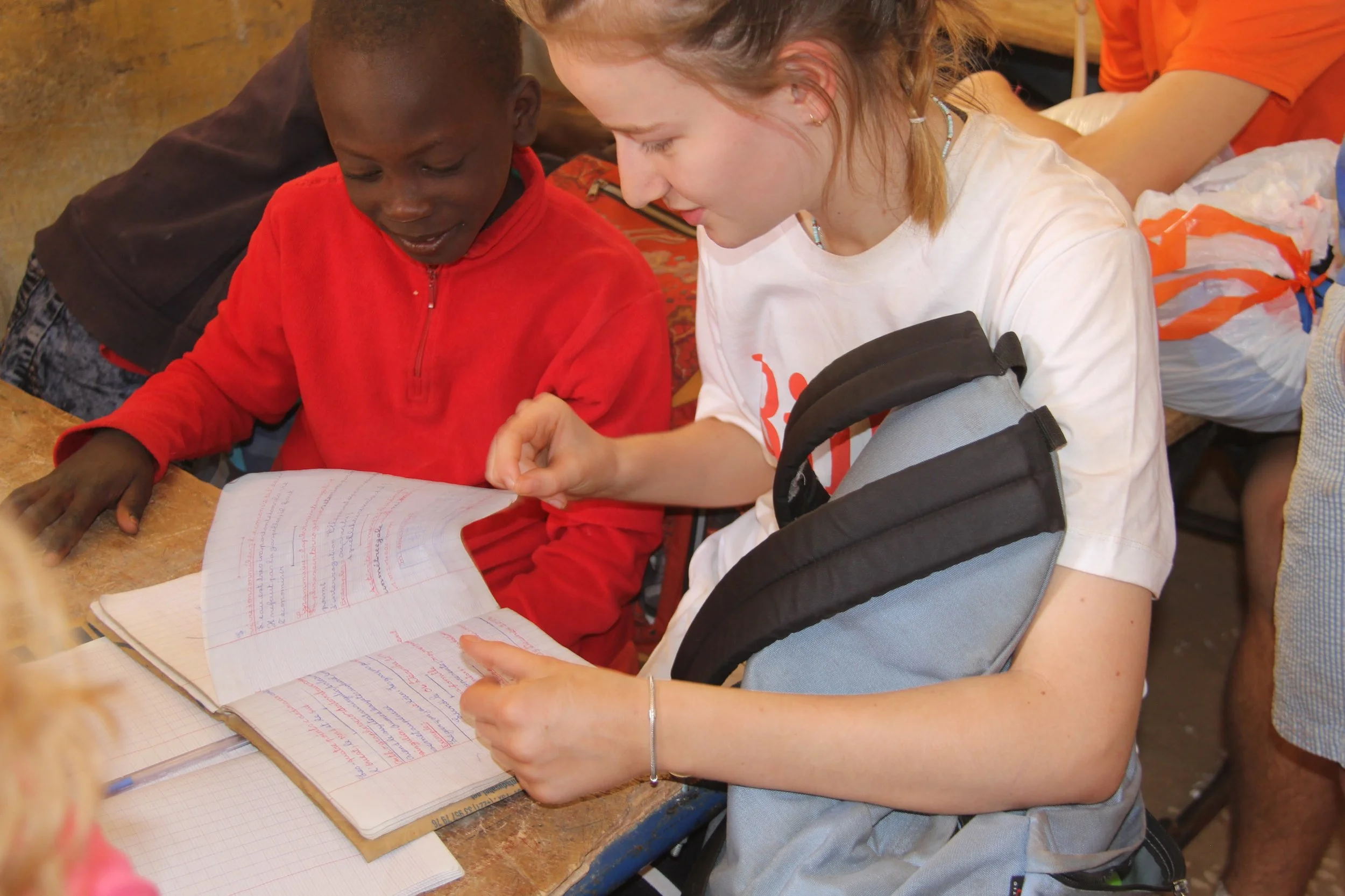 Working with students on English