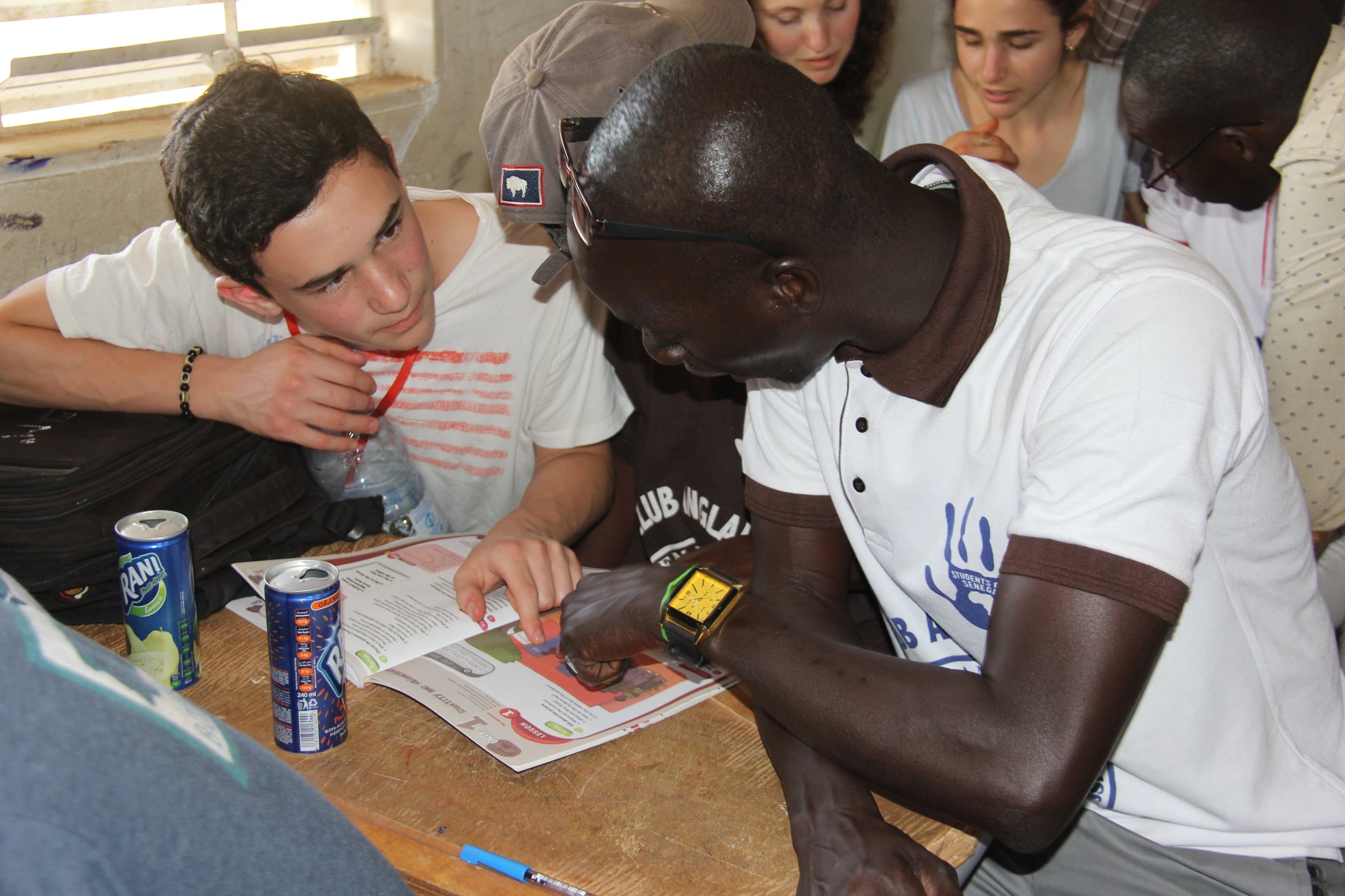 Working with students on English