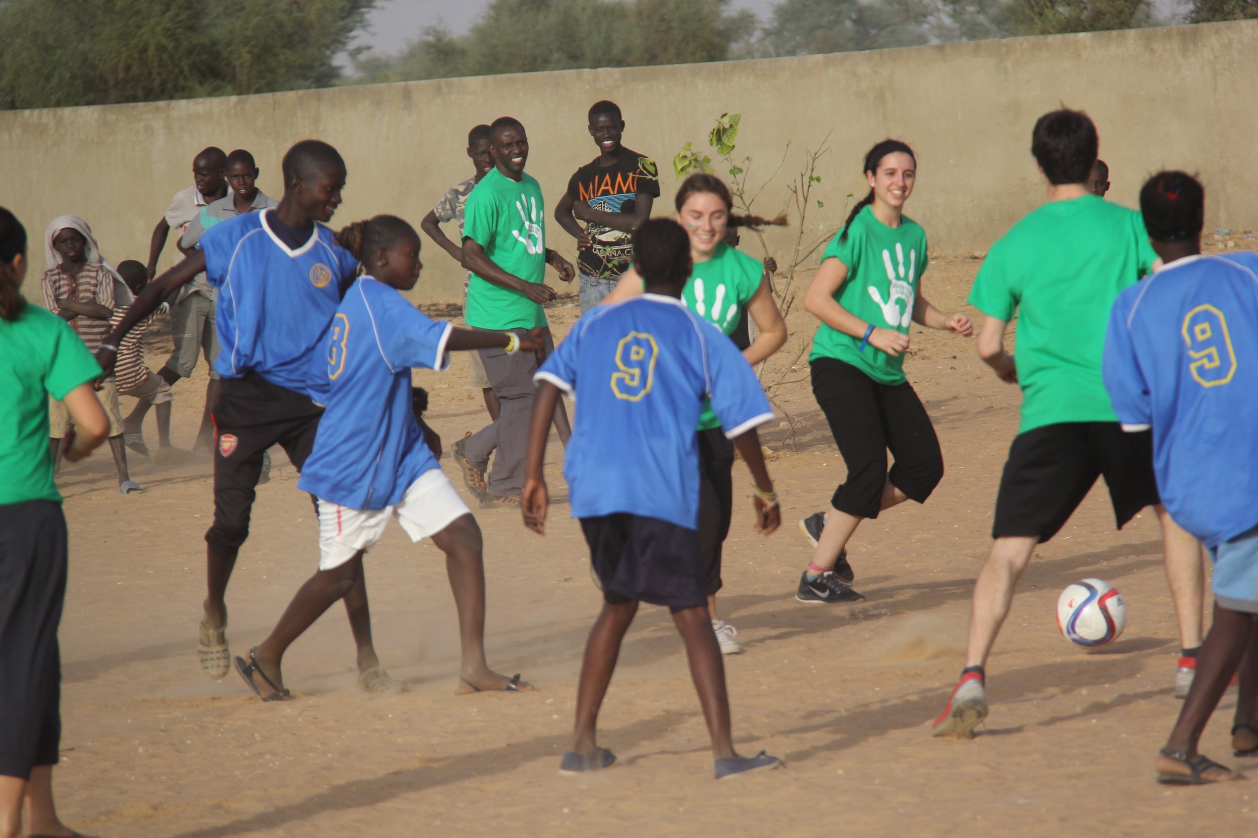 Larchmont/Mamaroneck Soccer Jersey getting a second life in Senegal!