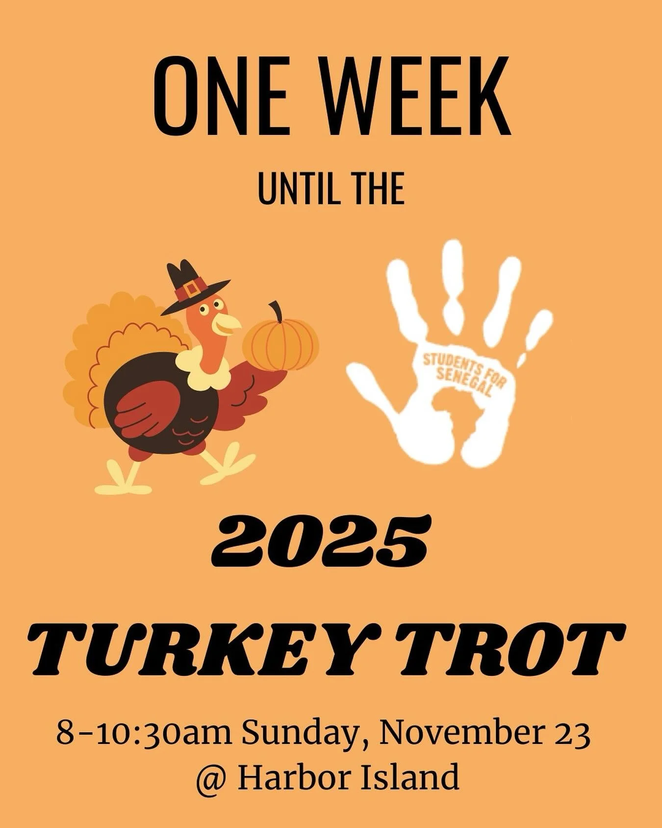 The countdown is officially on - we are just ONE WEEK away from the Turkey Trot! There&rsquo;s still plenty of time to sign up, donate, and help us support an amazing cause. Every contribution makes a difference, and we&rsquo;d love to see as many of