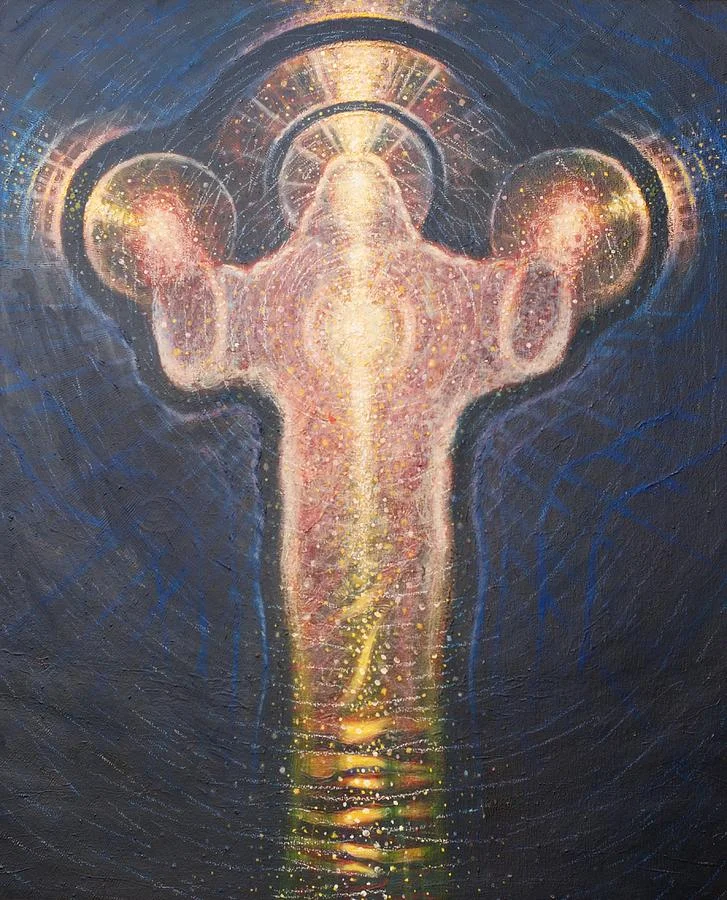 Cosmic Christ painted by Brian Phillips