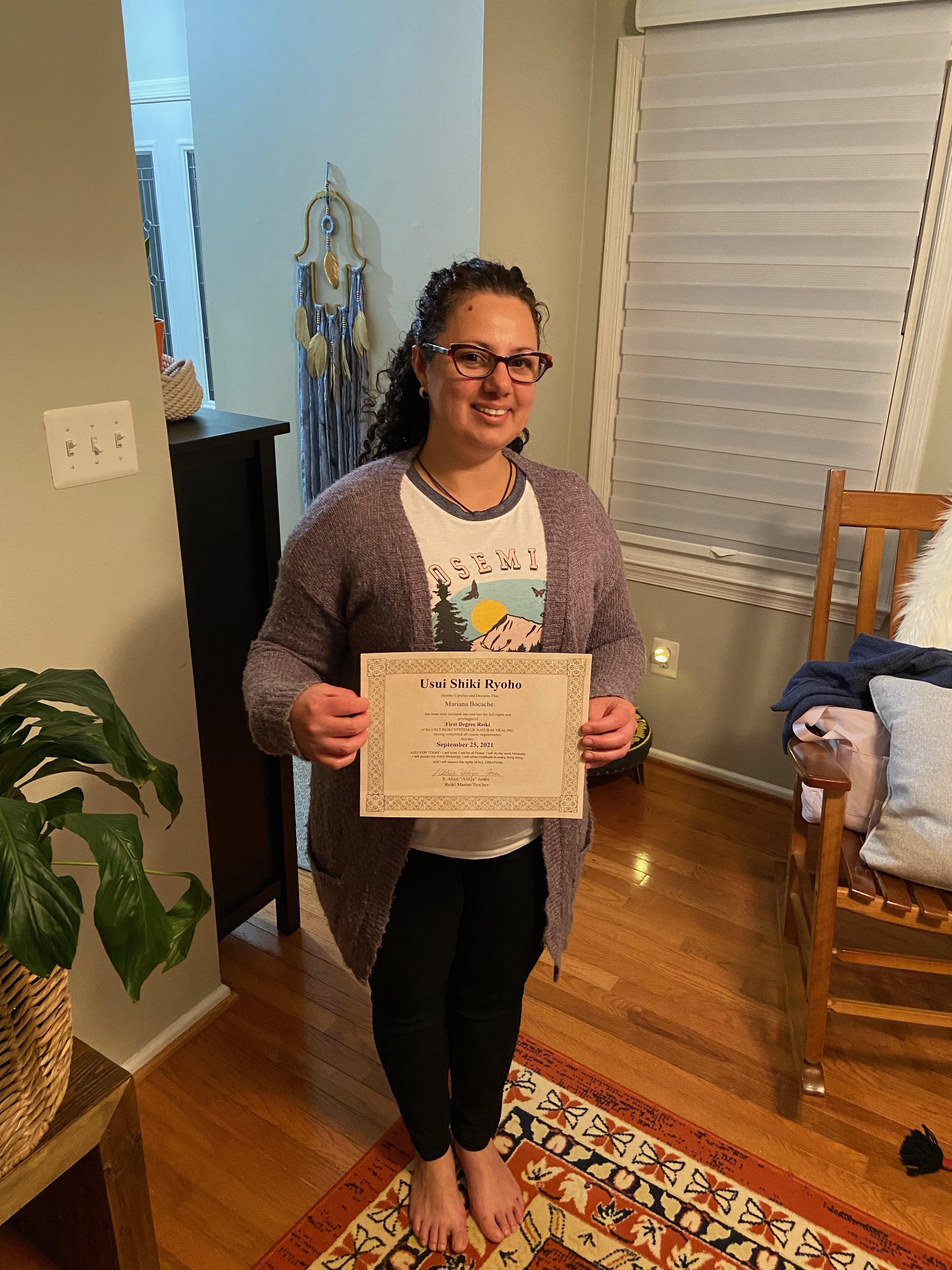 Reiki 1 Student - September 25, 2021