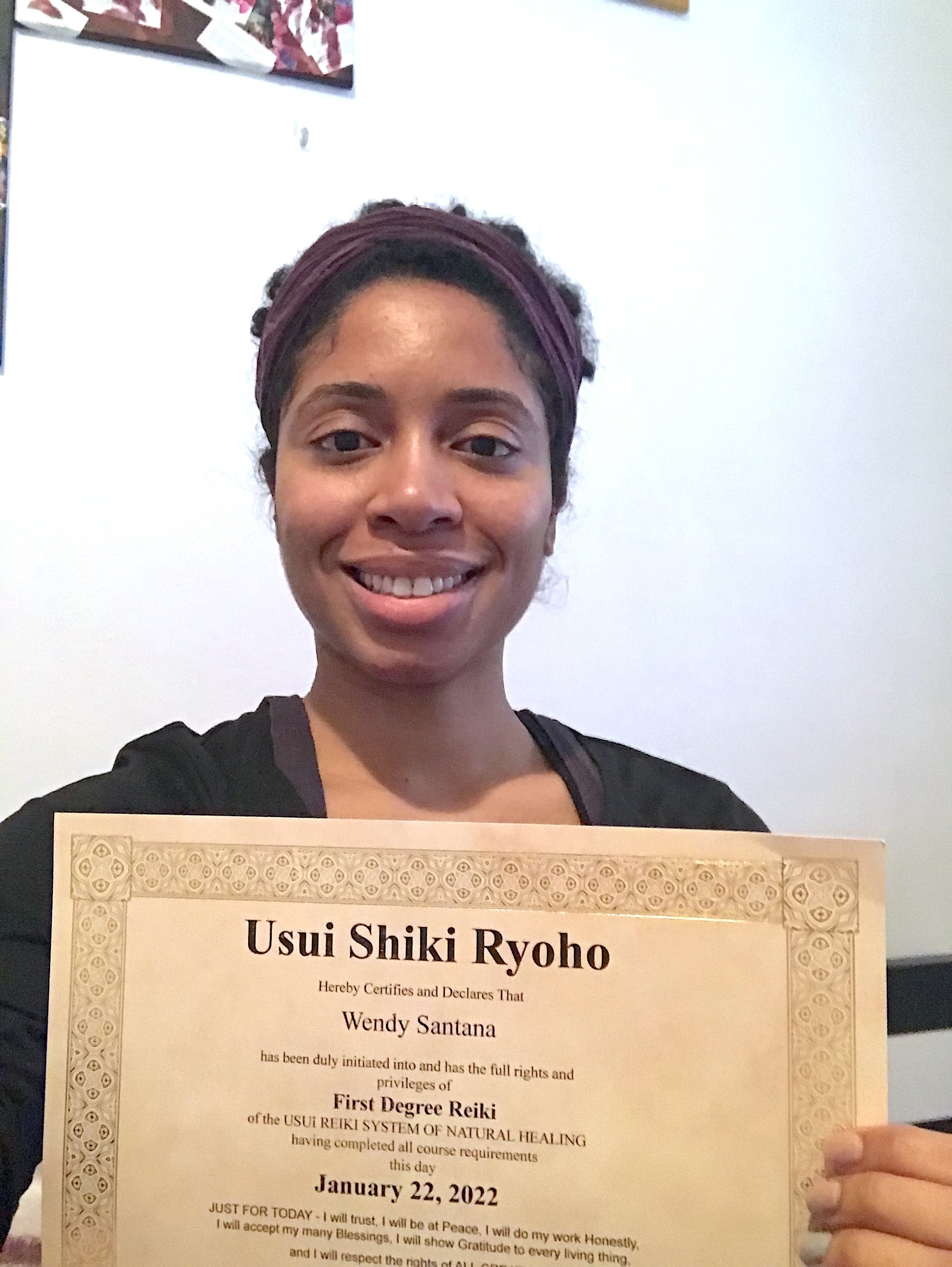 Jan. 22, 2022 - Reiki I Student