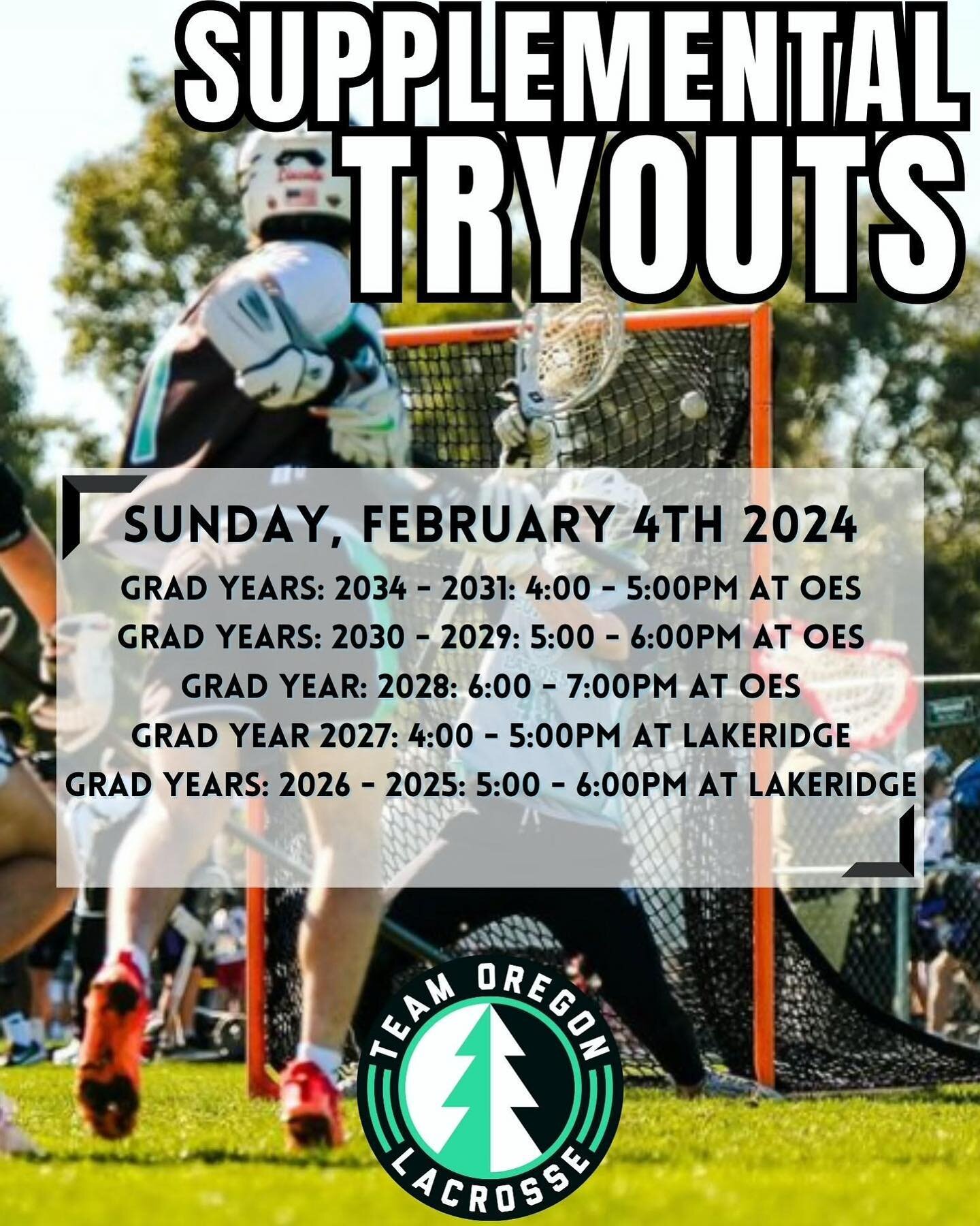 Missed tryouts? No worries, we have you covered! Sign up for our supplemental tryouts this Sunday via the link in our bio to join the biggest club in Oregon. 

#teamoregonlacrosse