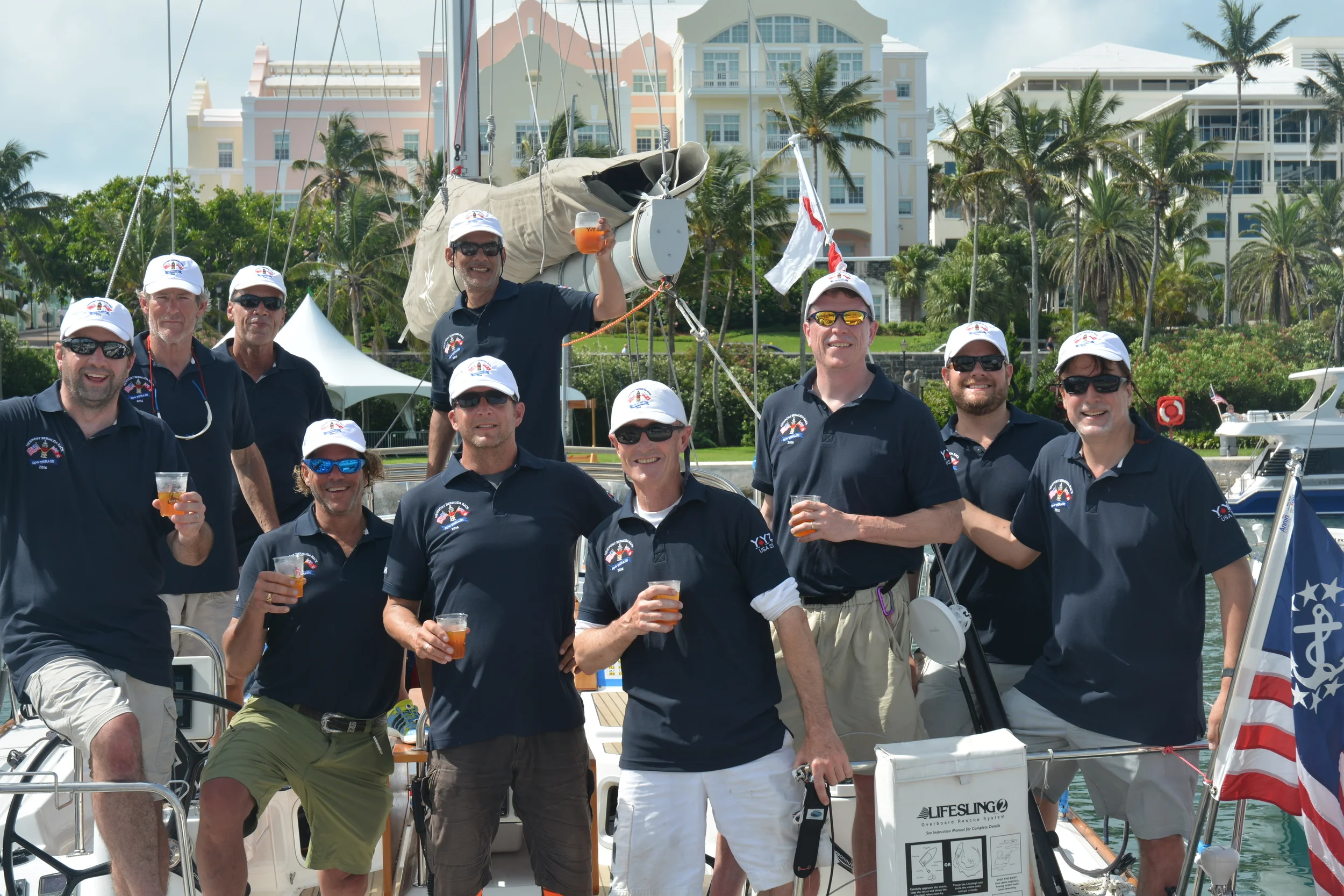 The crew of YYZ, from left to right: Derek Joynt, Brian O’Farrell, Warren Willett, Steve Wolpo, Joe Spinella, Justin Bonar, Dan Galyon, Mike Raynor, Drew Lambert, Mike Galaty