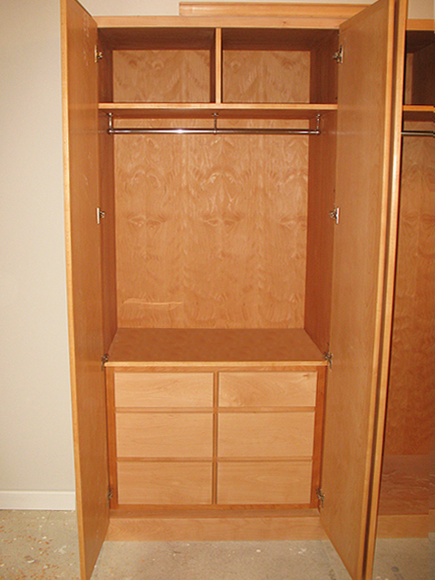 Beech wardrobes and dressing room - Handmade bespoke bedroom furniture, Brighton, Sussex