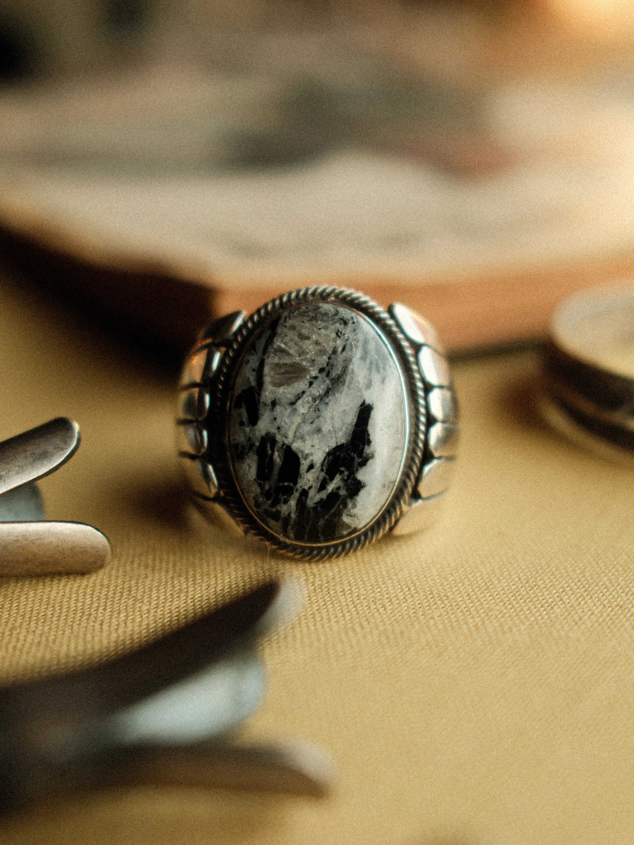 White Buffalo Temple Ring (10)