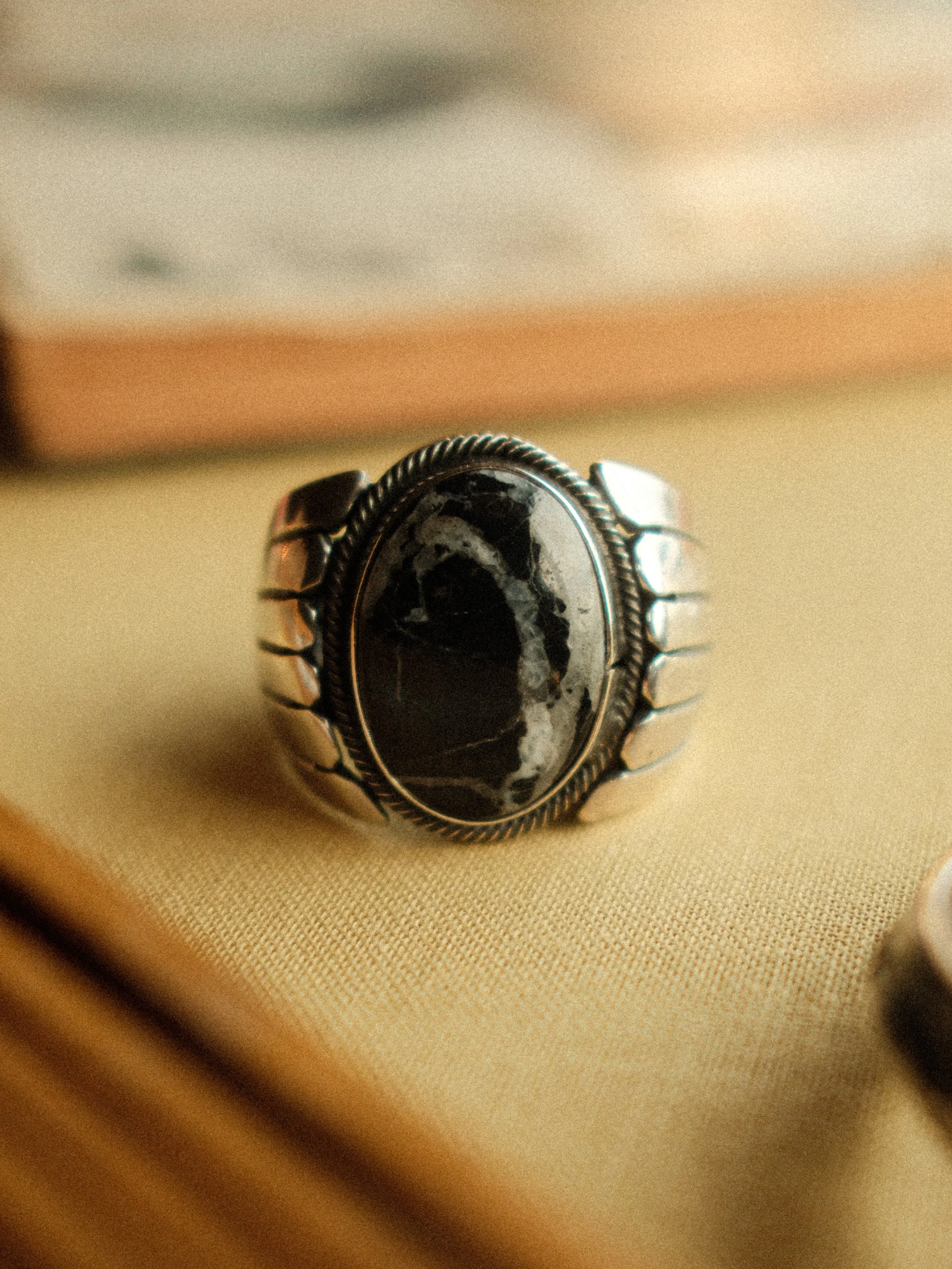 White Buffalo Temple Ring (10)