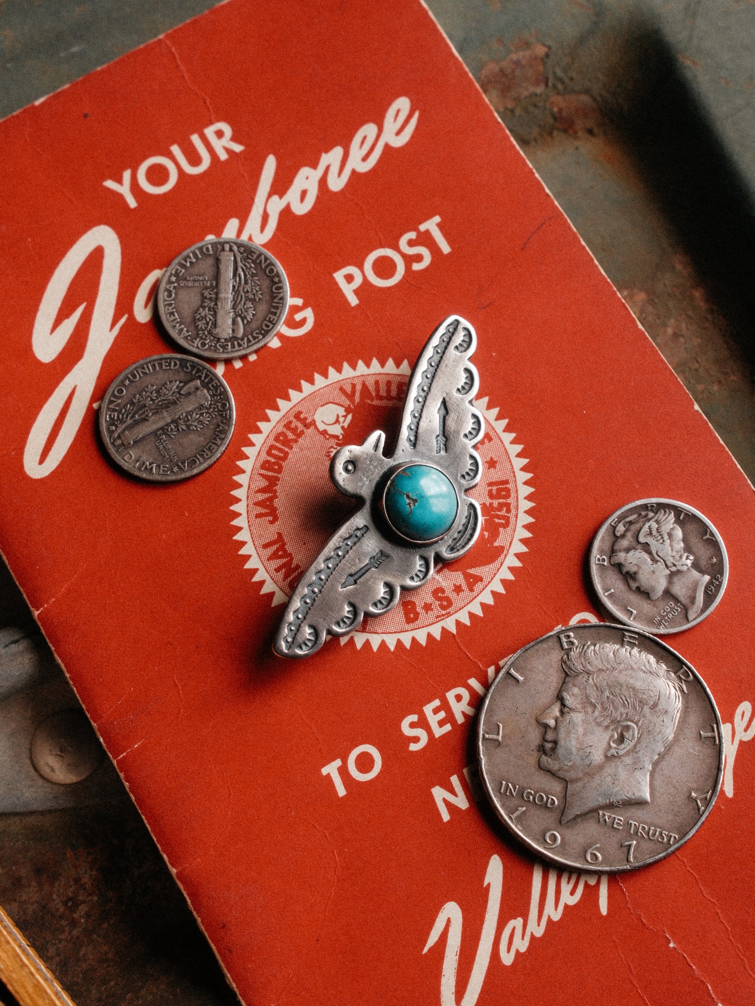 Badlands Turquoise Thunderbird Pin-4996.jpg
