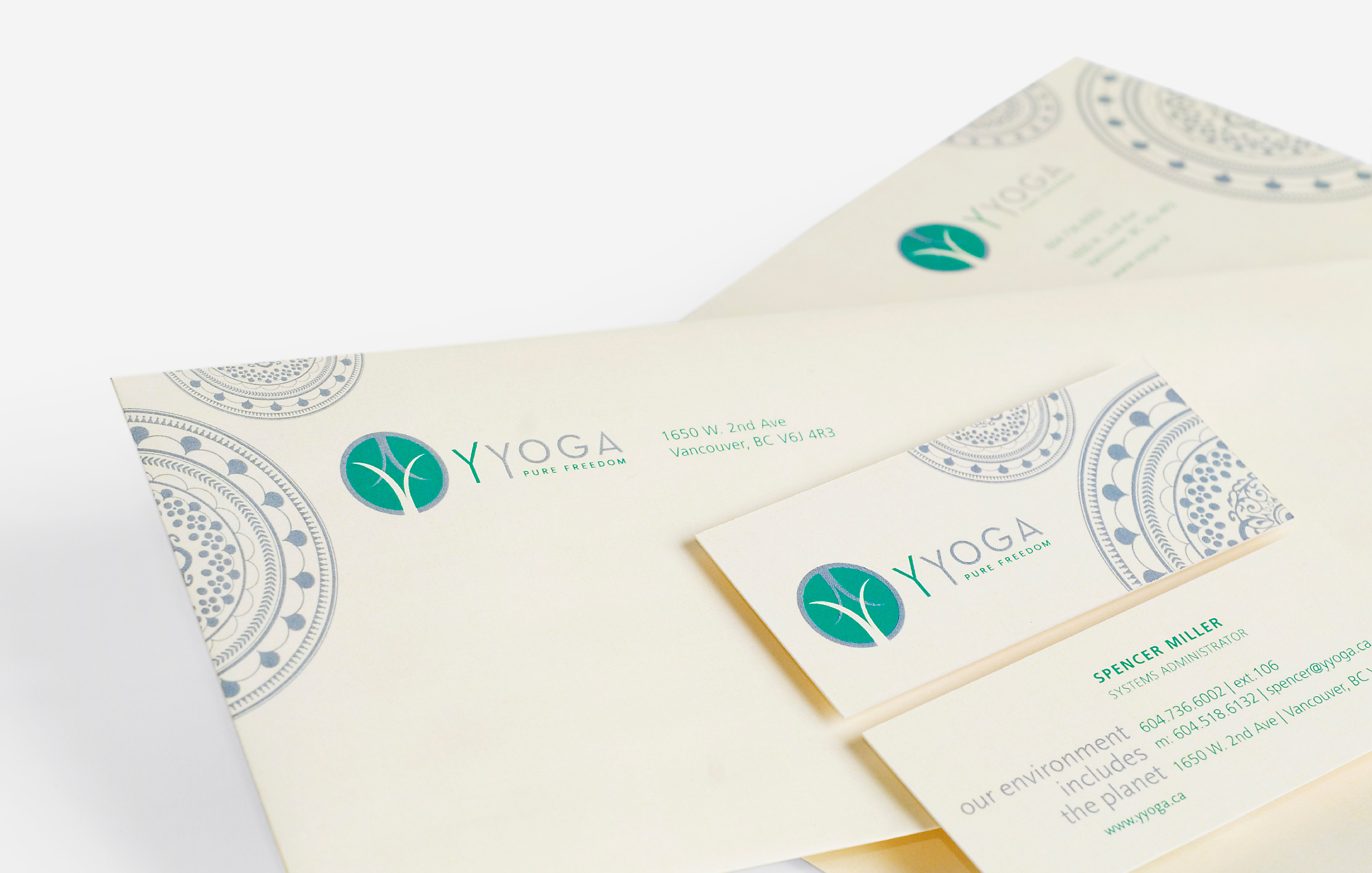  YYOGA &nbsp;/ &nbsp;stationery package &nbsp;/ &nbsp; studio credit :&nbsp;Traction Creative Communications 