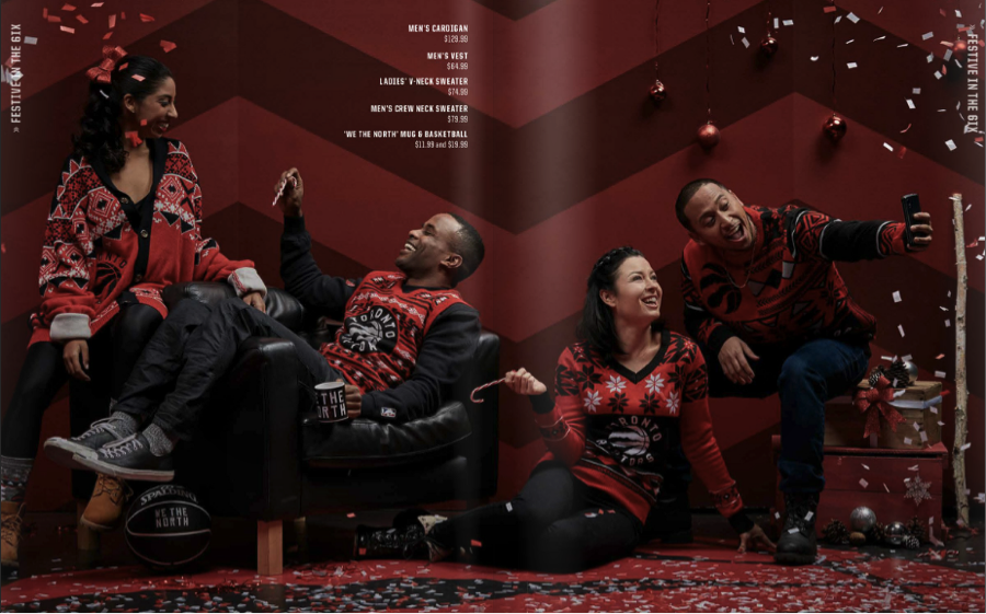 Featured in the Toronto Raptors Real Sports Apparel Holiday Campaign