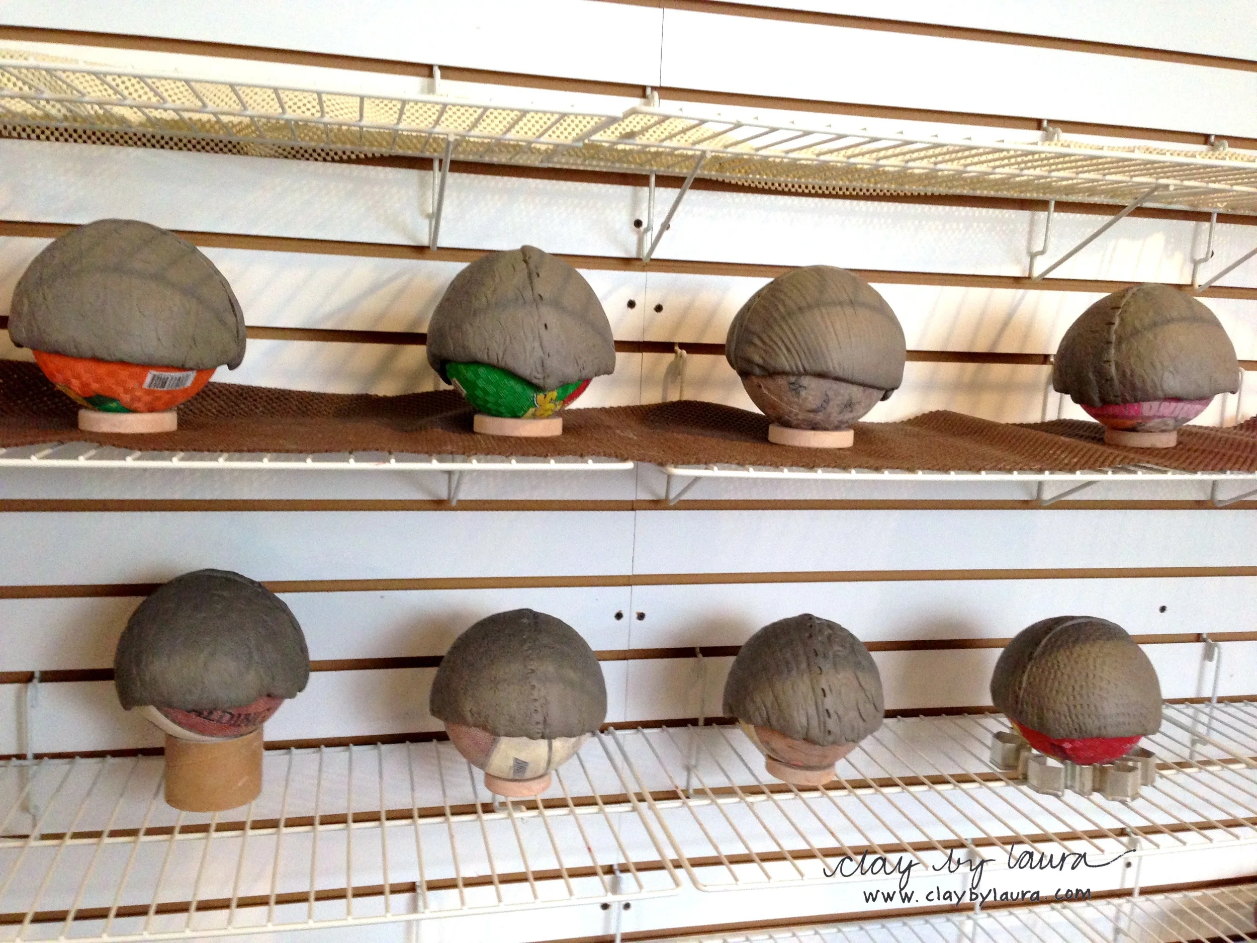 The bowls need to dry and set up awhile before I can continue working on them. I'm okay with the unevenness of the edge. I think it adds to the organic uniqueness of each bowl!
