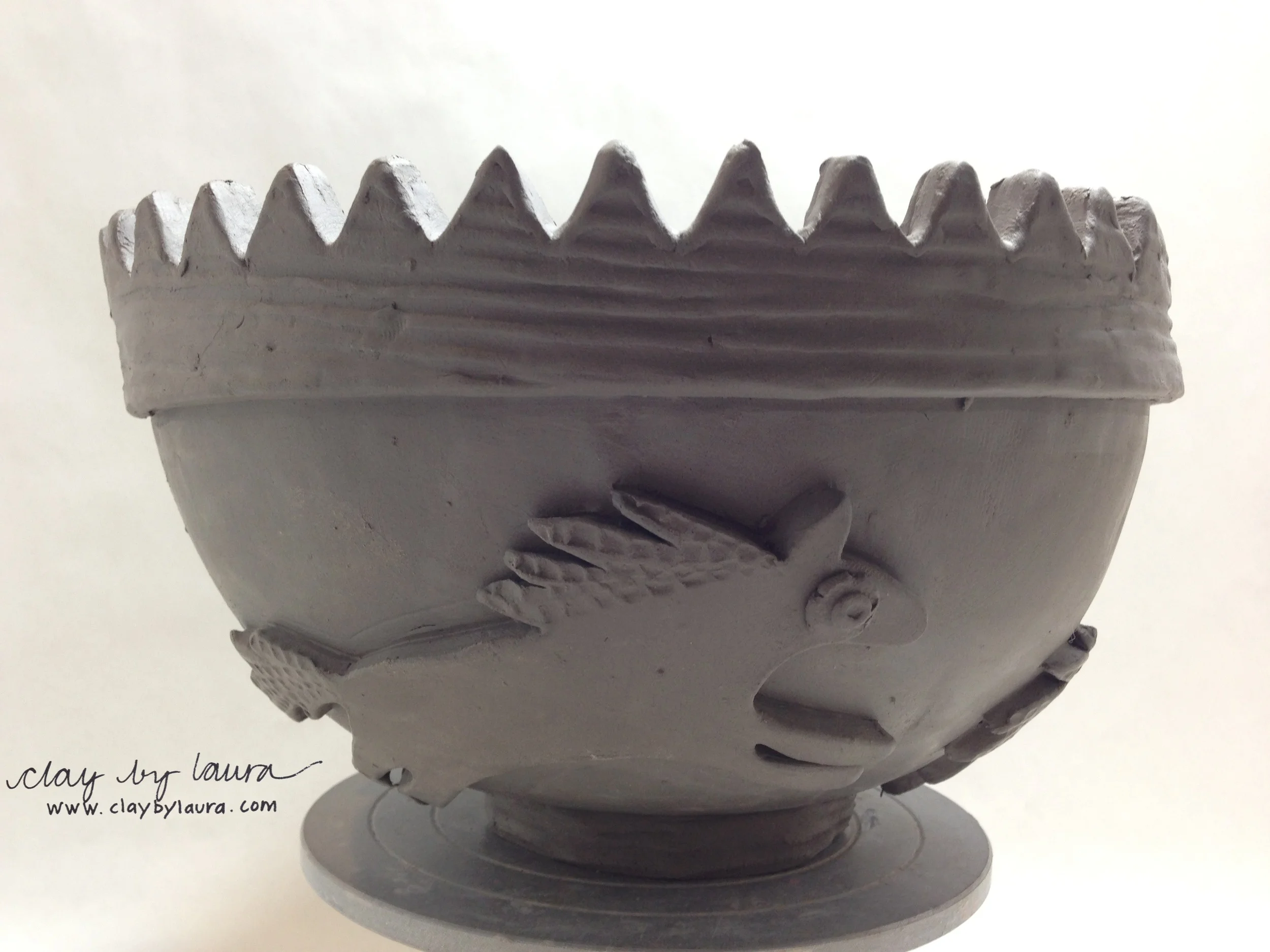 This unique bowl in process is a gift for friends who own some race horses.