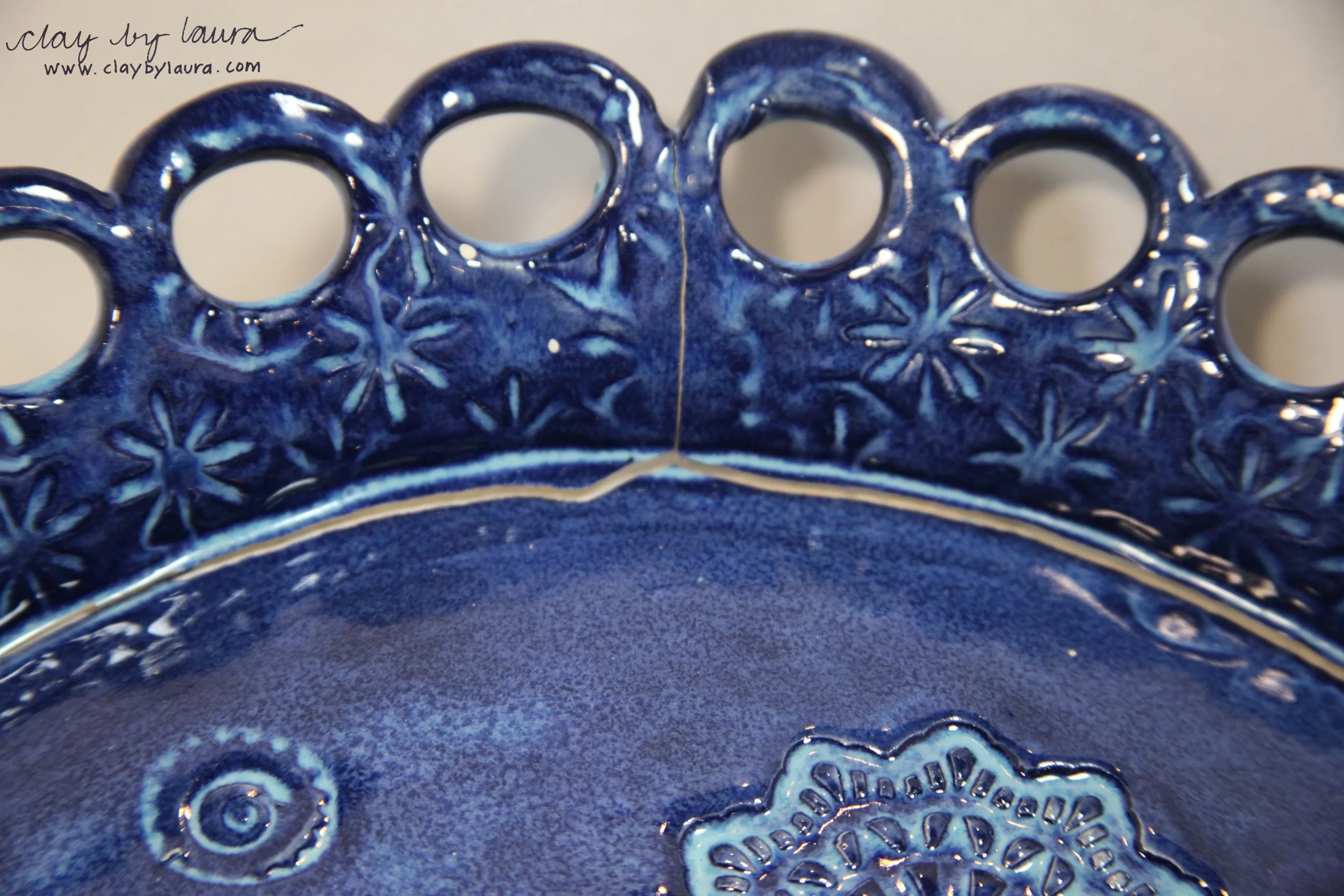 Unfortunately the piece did not survive the glaze firing.