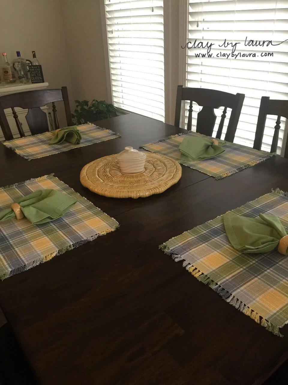 I love it when I see photos of my creations in their new homes! Here is a custom lazy susan I created ready to 'pass the...!'